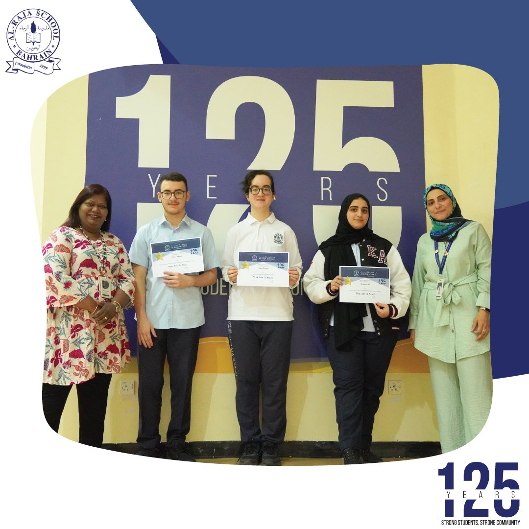 At ARS we like to reward our students for their creativity, excellence and for performing well in their studies and behavior. To all our High School stars, congratulations on your achievement.
We are proud of you!

#125yearsofalraja #bahrain #manama
