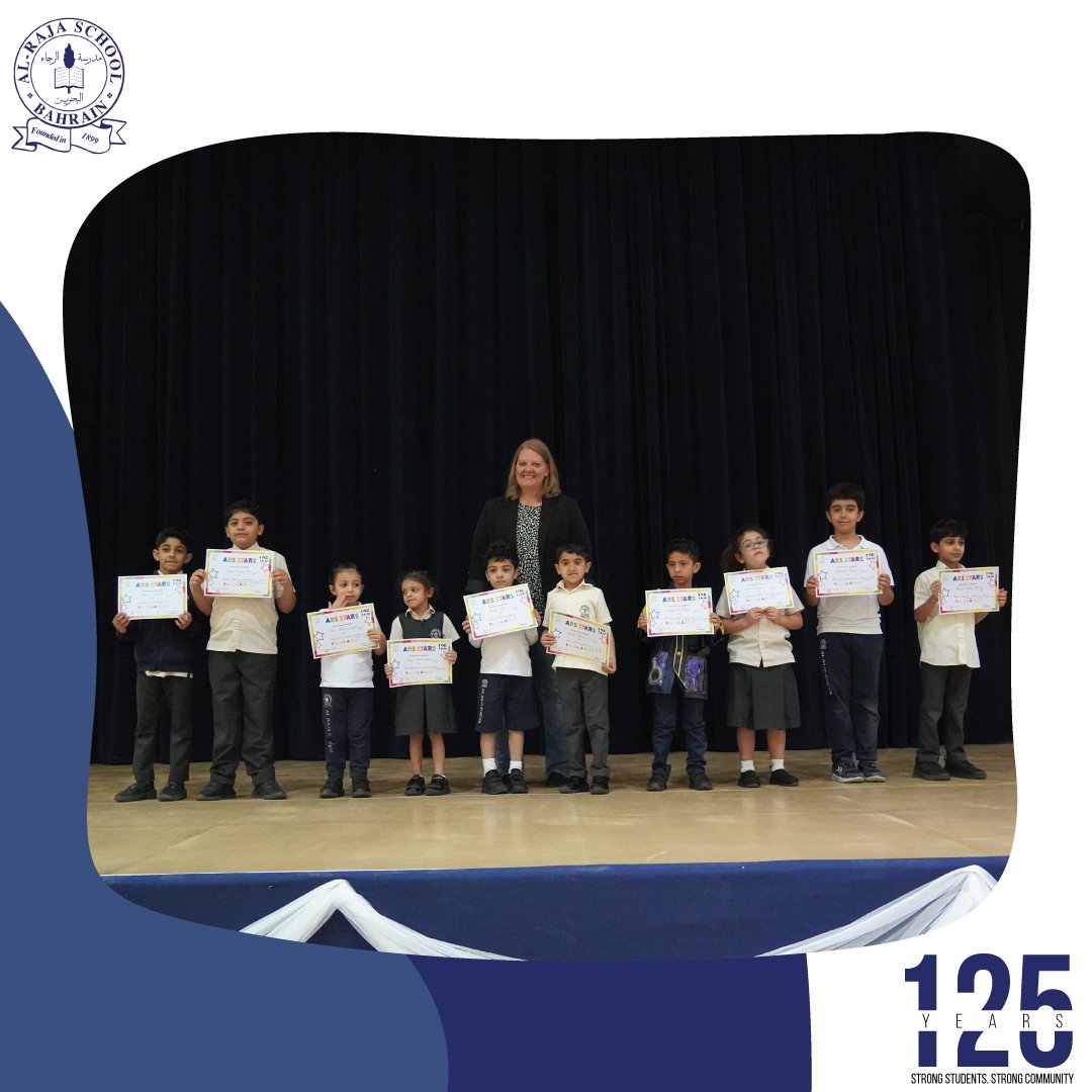 At ARS we like to reward our students for their creativity, excellence and for performing well in their studies and behavior. To all our Lower Elementary stars, congratulations on your achievement.
We are proud of you!

#125yearsofalraja #bahrain #ma