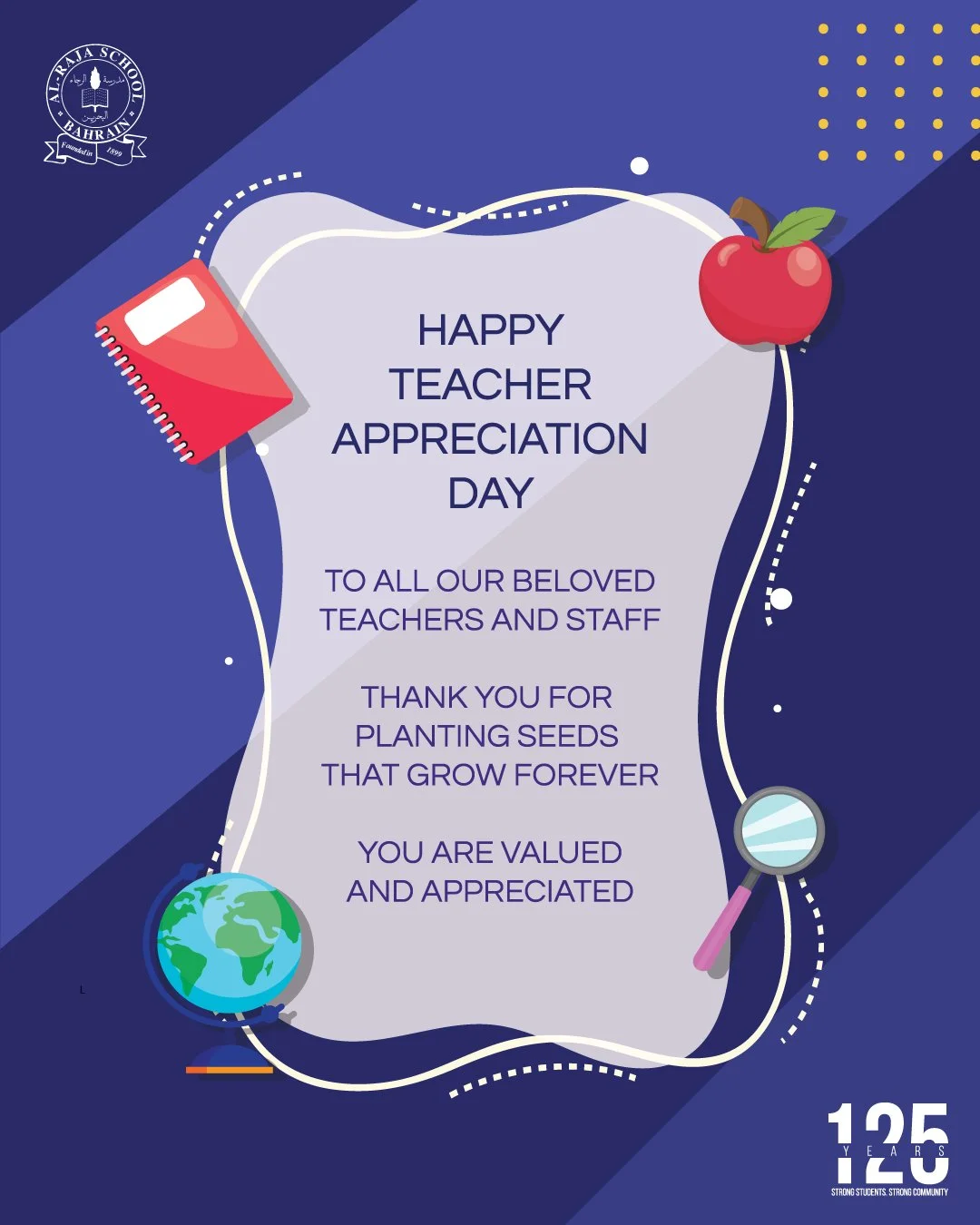 Today we celebrate the incredible dedication, passion, and hard work of all our teachers who inspire, guide, and empower our students every day. 📚 Thank you for making a difference and shaping the future, your efforts never go unnoticed! Happy Teach