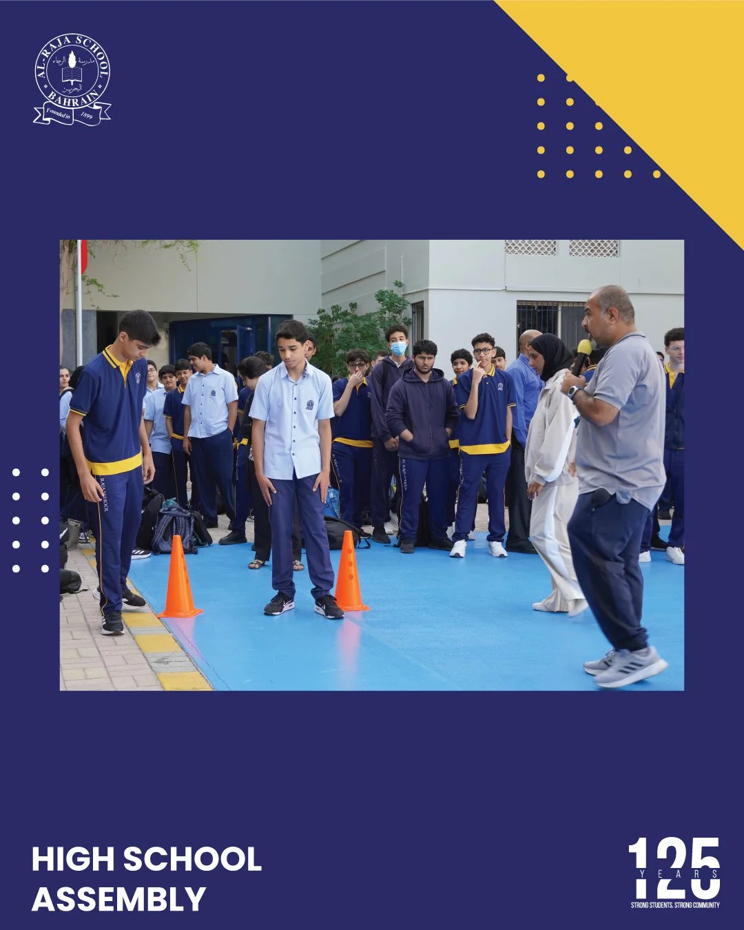 Today&rsquo;s High School assembly, organized by the PE department, was full of energy and excitement! Boys raced around the basketball court section vs. section, while the girls competed in a basketball shootout. A thrilling way to start the day ful