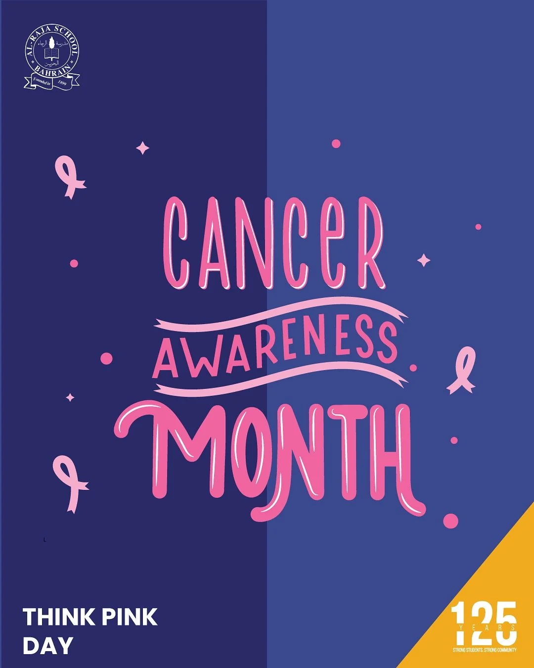 🎀 As part of Cancer Awareness Month, our students and staff united in a sea of pink to show solidarity, hope, and support for all those affected by cancer. 💗 Together, we stand for strength, awareness, and compassion. 🌸

#125yearsofalraja #bahrain