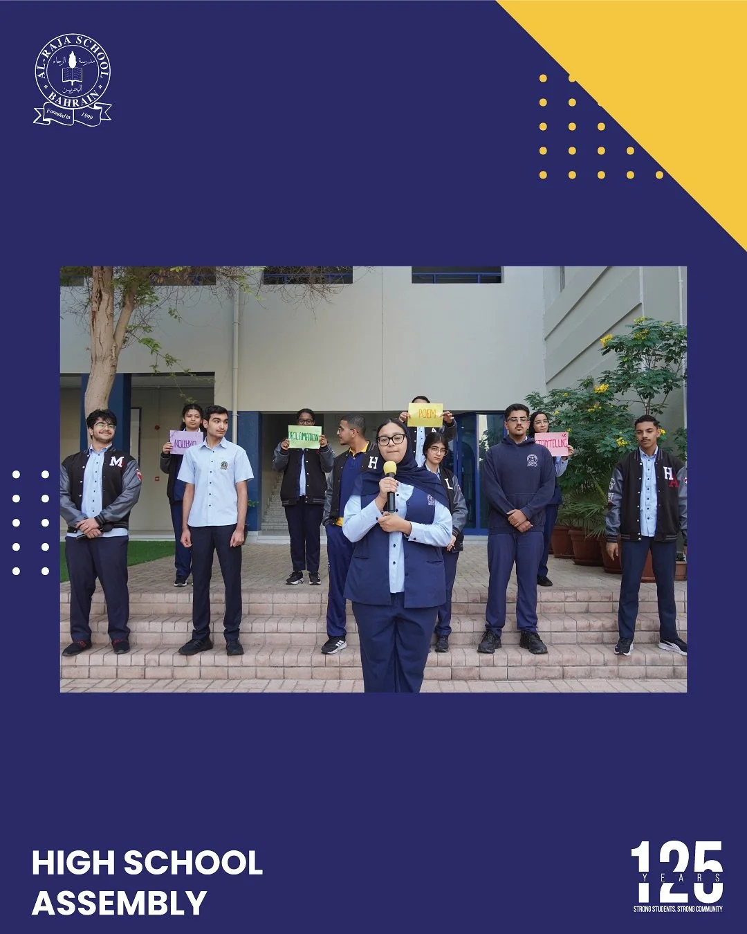 Today&rsquo;s High School Assembly was led by our talented Public Speaking elective students, who showcased the different types of speech: Poem, Declamation, Oration, and Storytelling. 🗣️They impressed everyone with their confidence, clarity, and cr