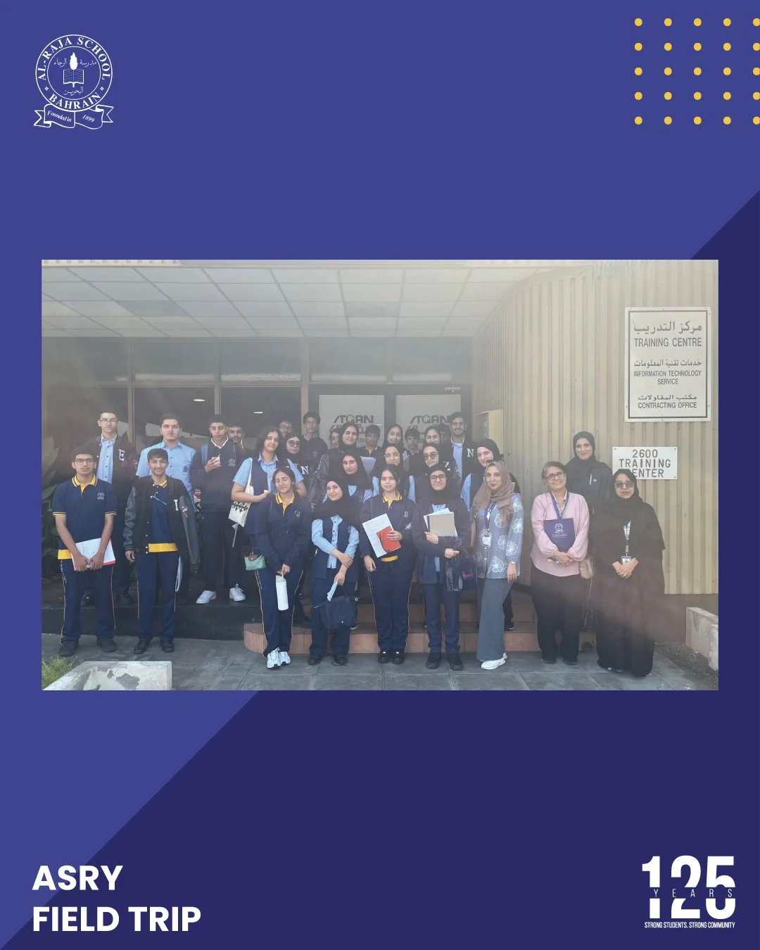 Our Physics students at Al Raja had an inspiring visit to ASRY! ⚓️ They joined a Q&amp;A with the Project Manager, learned about ship maintenance, safety, environmental initiatives, and career opportunities, and toured the facility, exploring vessels