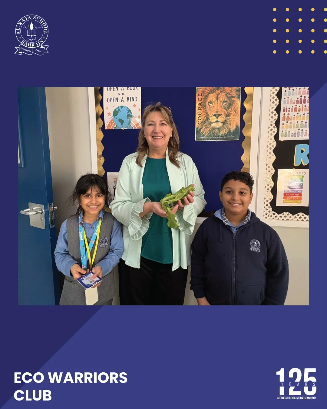 Our Eco Warriors proudly harvested fresh lettuce from our hydroponic systems and generously gifted it to our Principal and Vice Principals! A wonderful example of teamwork, sustainability, and school spirit. 🌱🥬

 #125yearsofalraja #bahrain