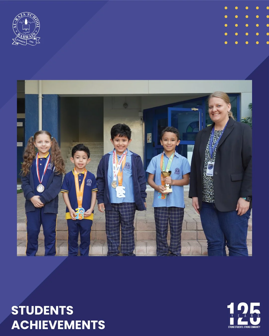 We are incredibly proud of our elementary students for shining bright in sports! 🌟🏅

🥇 Mohamed Saeed, Grade 2 for winning 1st place in the Olympic Triathlon League (organized by Bahrain Triathlon Association) and also participated in the Triathlet