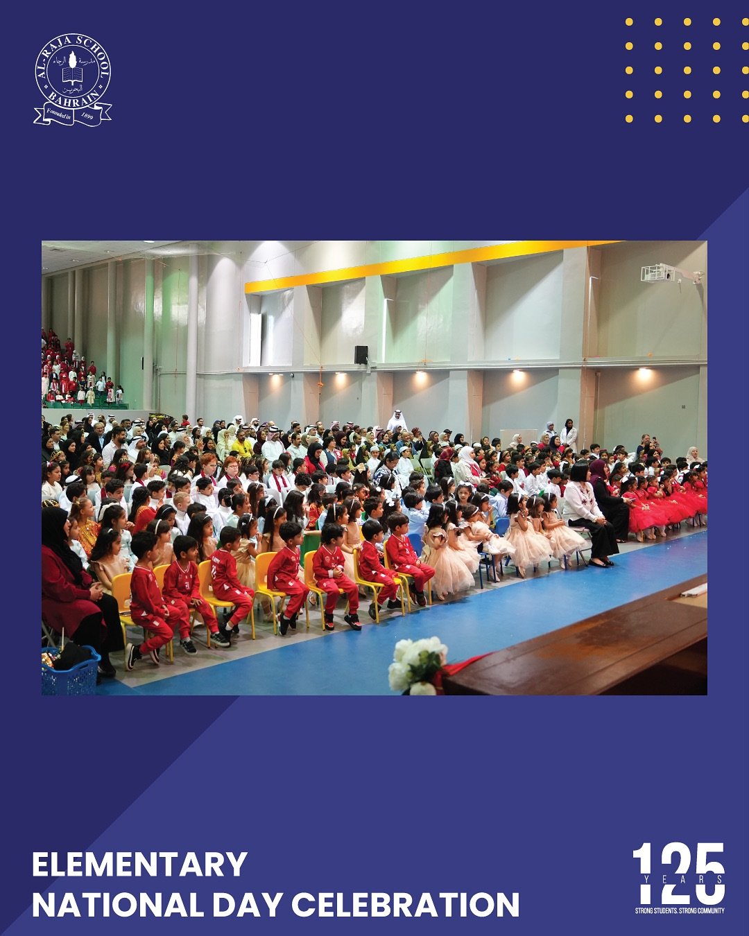 The Lower Elementary National Day celebration was filled with emotions and beautiful performances 🇧🇭✨Our little stars shone brightly on stage, performing with confidence and pride. They did an amazing job! 🌟👏

#125yearsofalraja #bahrain