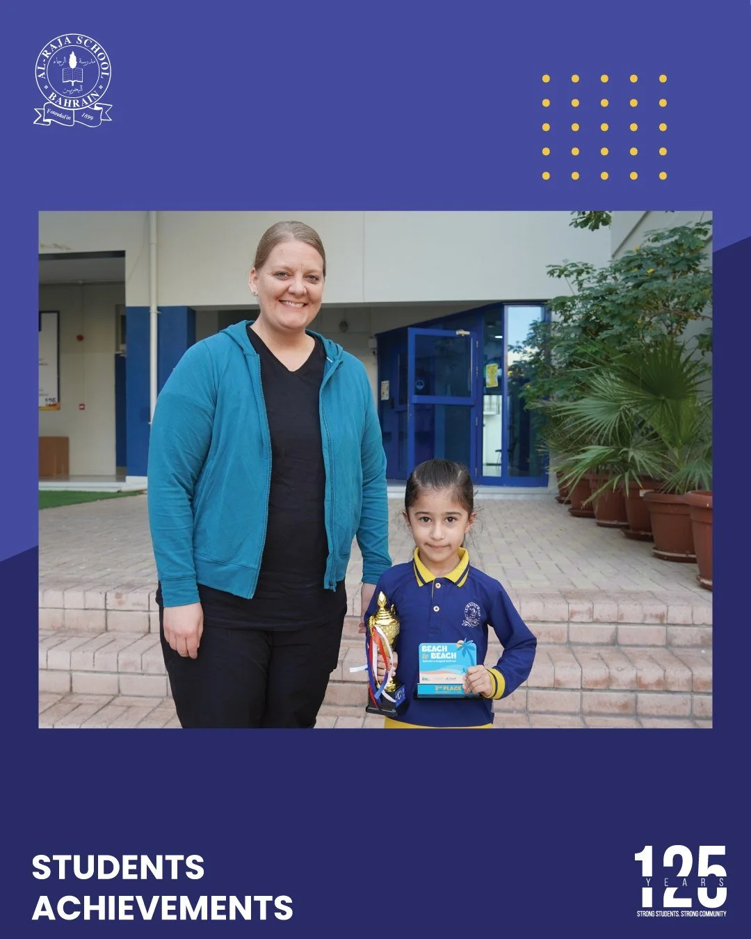 We are incredibly proud of our student Yasmeen from KG1 for winning 3rd place in both Beach to Beach Kids Trail Run Marathon and the Be Catalyst Run for the Disabled. 🥉What an amazing achievement at such a young age! Keep shining, Yasmeen, we are so