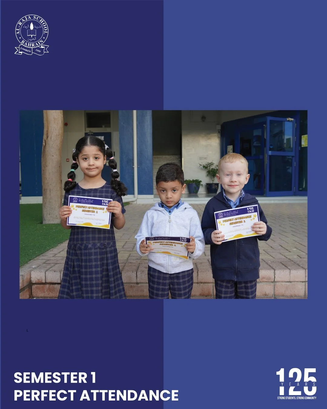 During our lower elementary assembly, we took a moment to honor and appreciate the students who achieved perfect attendance for Semester 1. Their consistent presence demonstrates a strong commitment to their education and sets a shining example for t