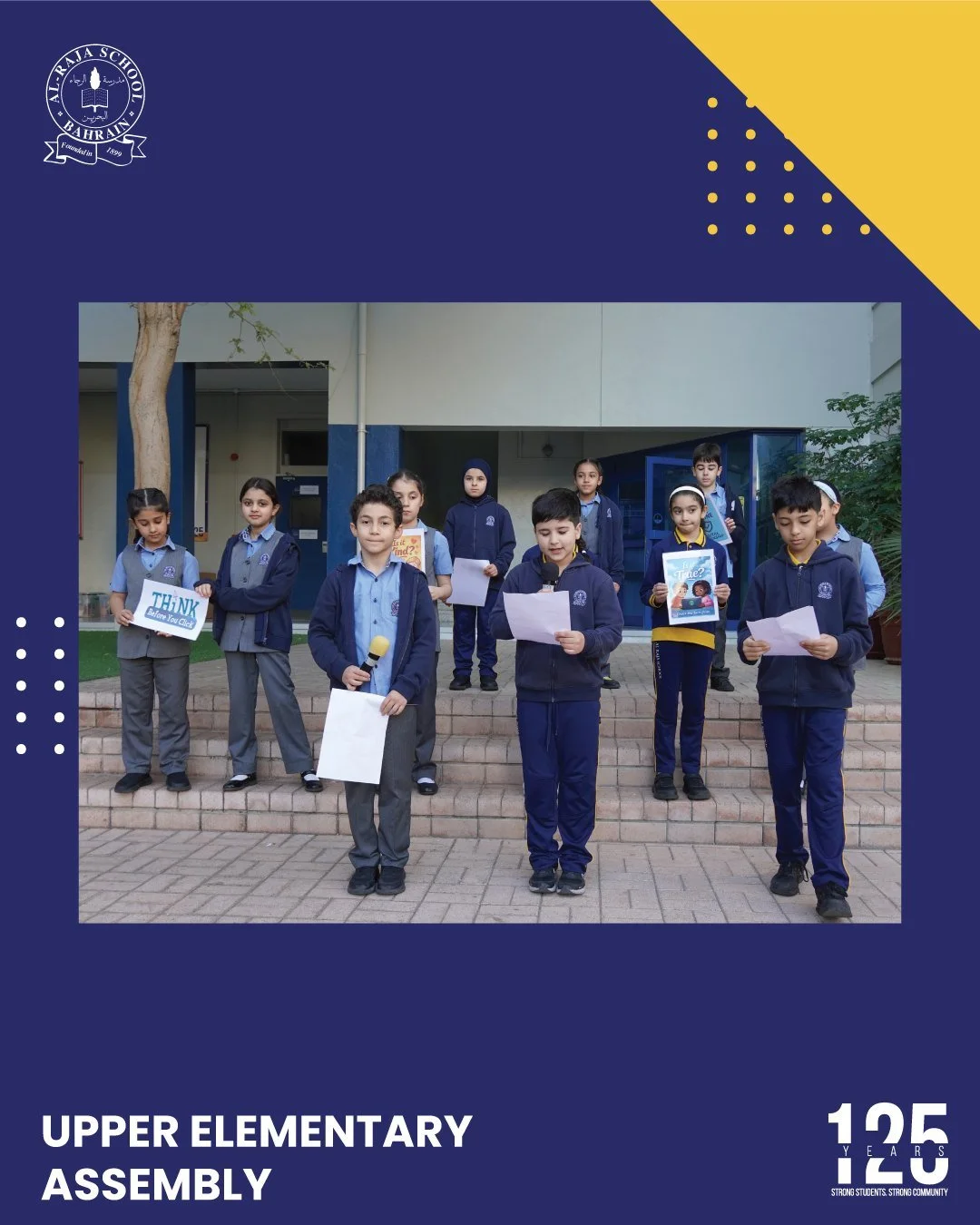 Learning to click with kindness! 💻✨ Today&rsquo;s Upper Elementary Assembly focused on the importance of being kind online. Our students learned how to stay safe, think before they post, and show respect when commenting on others&rsquo; photos. Prou