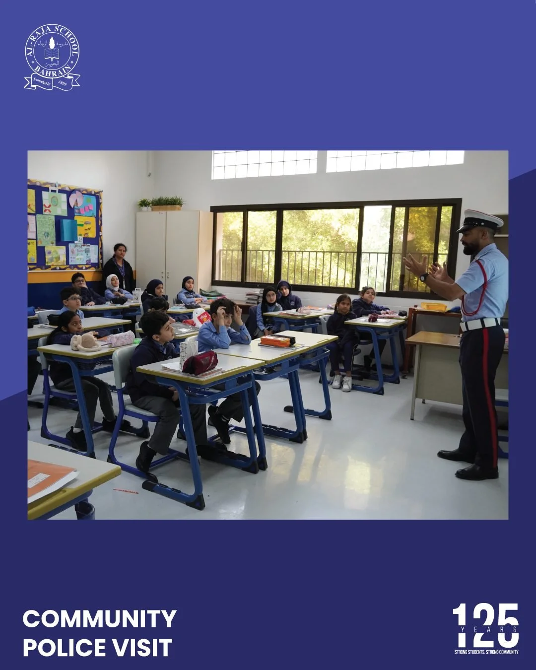 The Community Police joined us to educate our Grade 4 &amp; 5 students about cyberbullying, including prevention strategies, possible interventions, and the support channels available. The session also covered the laws and procedures related to cyber