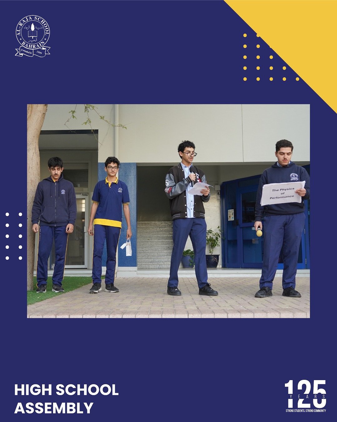 In today&rsquo;s High School Assembly, our students showcased the importance of Physics in everyday life. Through simple activities like lifting barbells and dumbbells, they connected fitness to Physics concepts like work, showing science in action. 