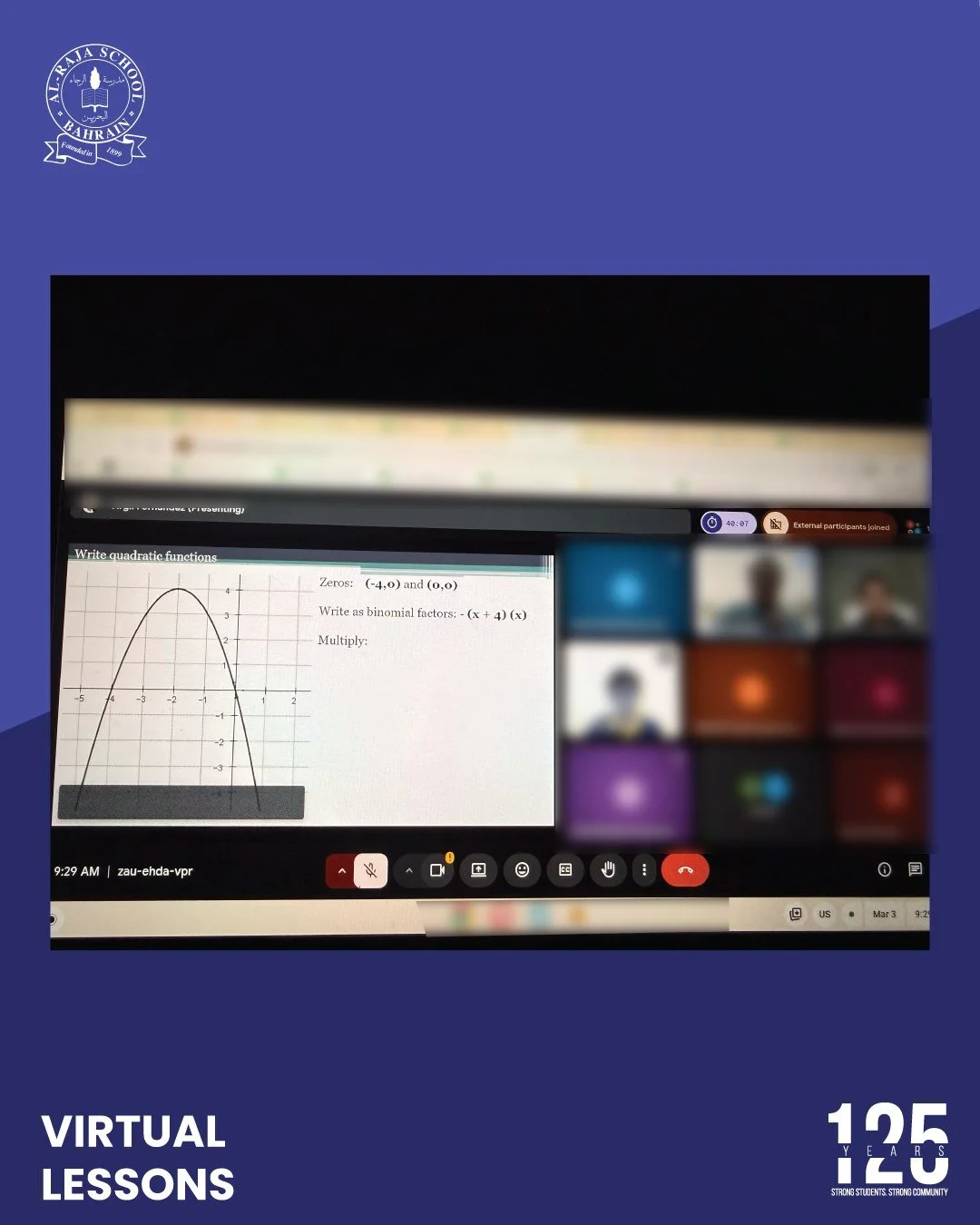 Our virtual lessons continue to run smoothly, and we couldn't be prouder! 💻 Seeing our students show up and give their best effort every day is truly inspiring. We remain committed to supporting every student with patience and compassion.

 #125year