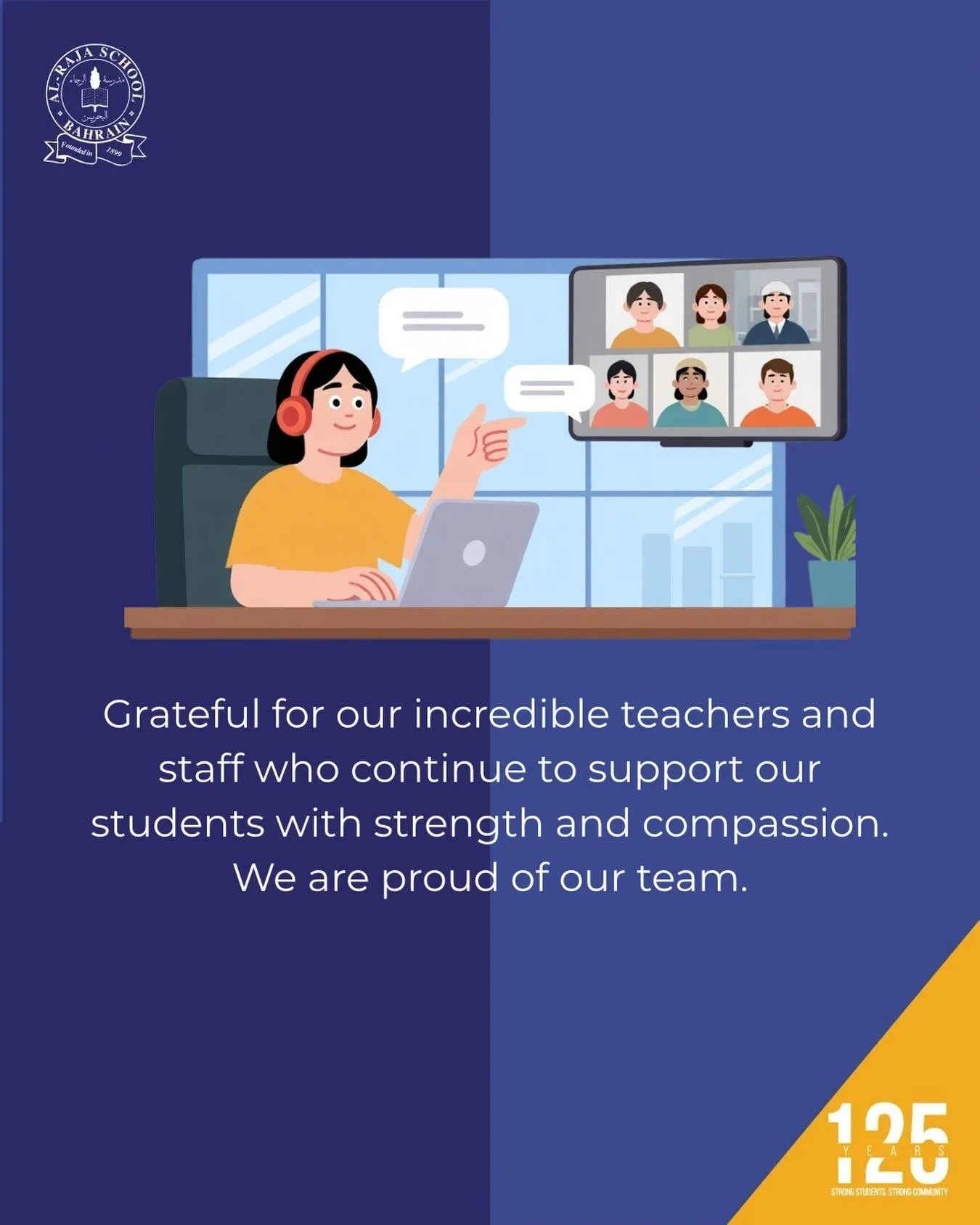Grateful for our incredible teachers and staff who continue to support our students with strength and compassion.
We are proud of our team. 💐

#125yearsofalraja #bahrain