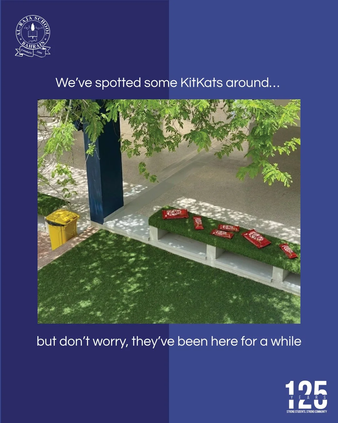 We&rsquo;ve spotted some KitKats around&hellip; 
but don&rsquo;t worry, they&rsquo;ve been here for a while😂🍫. 

 #125yearsofalraja #bahrain #kitkatheist