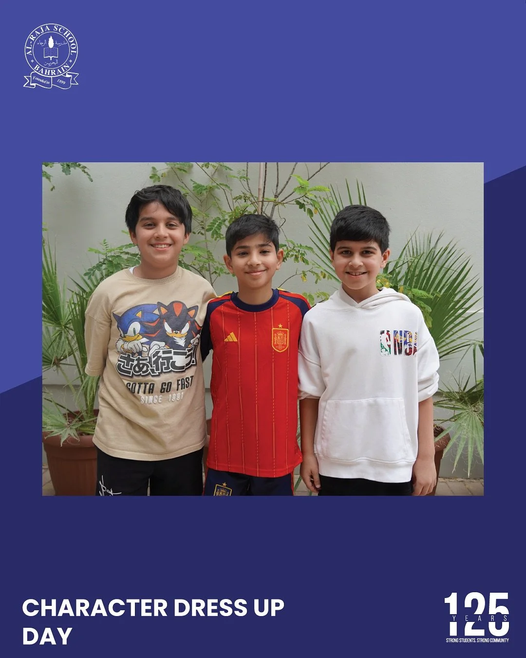 Yesterday, our students dressed up as their favorite characters for Character Dress-Up Day 🎭✨ It was wonderful to see so much creativity and imagination!

#125yearsofalraja #bahrain
