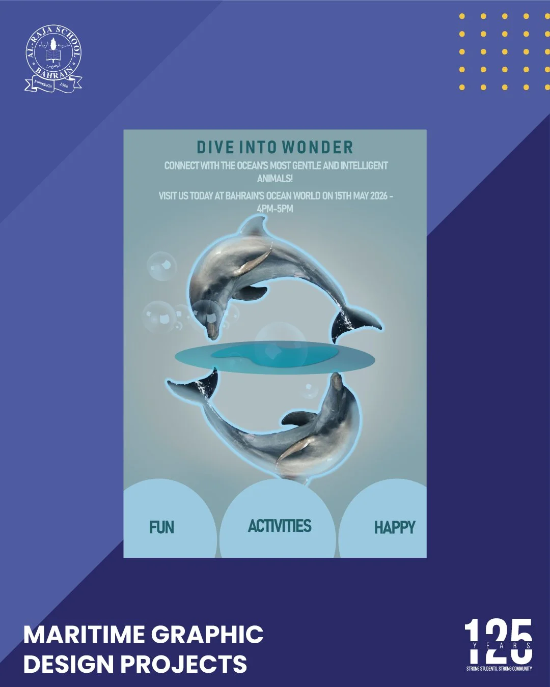 Proud of our talented graphic designers! 🌊✨

Using Adobe Photoshop and Photopea, our students created impressive maritime attraction posters while applying the principles of design and Gestalt theory. Their creativity, dedication, and resilience tru