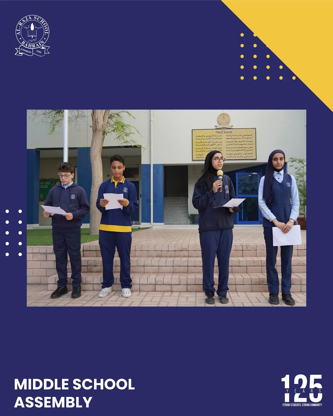 Today&rsquo;s Middle School assembly, organized by the Arabic Department, marked Global Day of Parents which is observed on June 1st. 📋✨The day honors caregivers worldwide, recognizing their selfless commitment to children, lifelong sacrifices, and 
