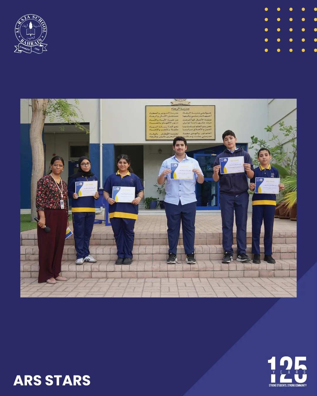 At ARS, we believe in celebrating our students&rsquo; creativity, excellence, and outstanding performance in both academics and behavior. ✨

Today, our Middle School stars received their ARS Stars Certificates a recognition of their hard work and ded