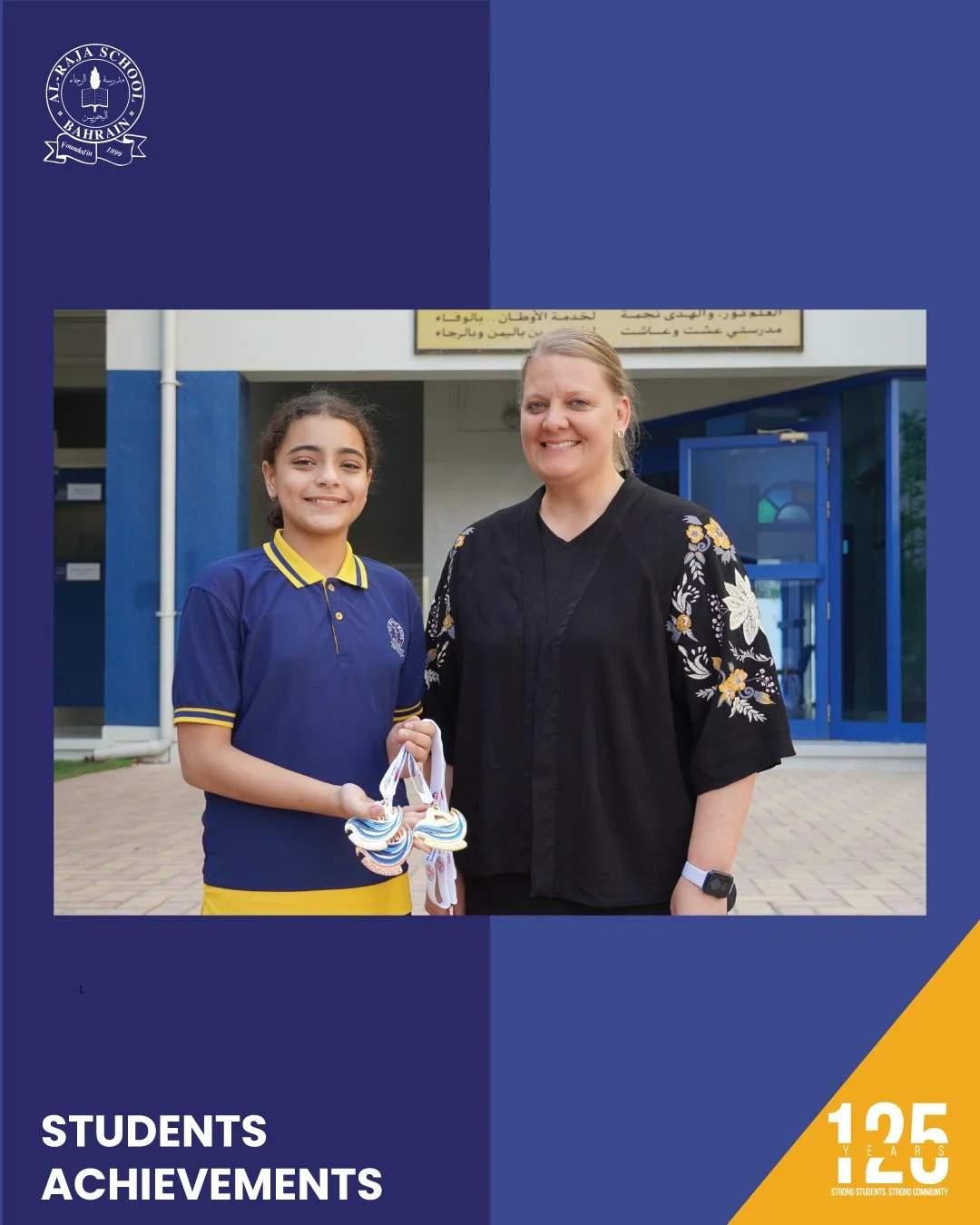 Huge congratulations to our talented Grade 5C student, Zeina Ghassan, for an incredible performance in the swimming competition held at Britus International School! 🏊&zwj;♀️🥇🥉

Zeina brought home two gold medals and one bronze medal! We are so inc