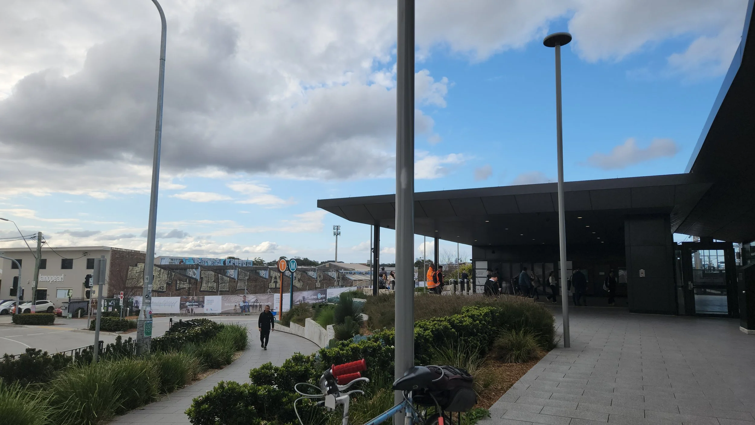 The Railway Parade plaza as seen from the bus station