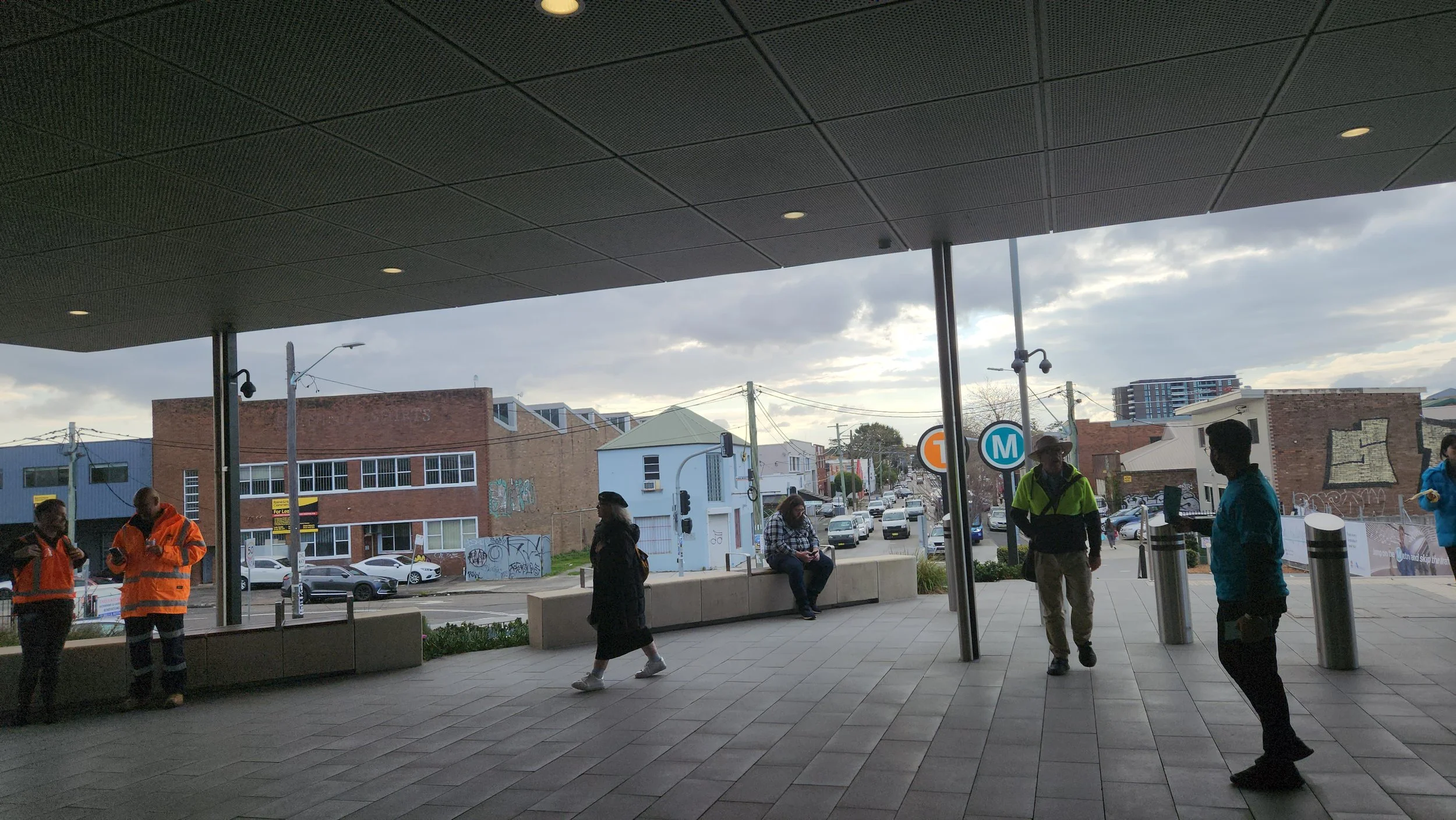 Looking east onto the Railway Parade plaza