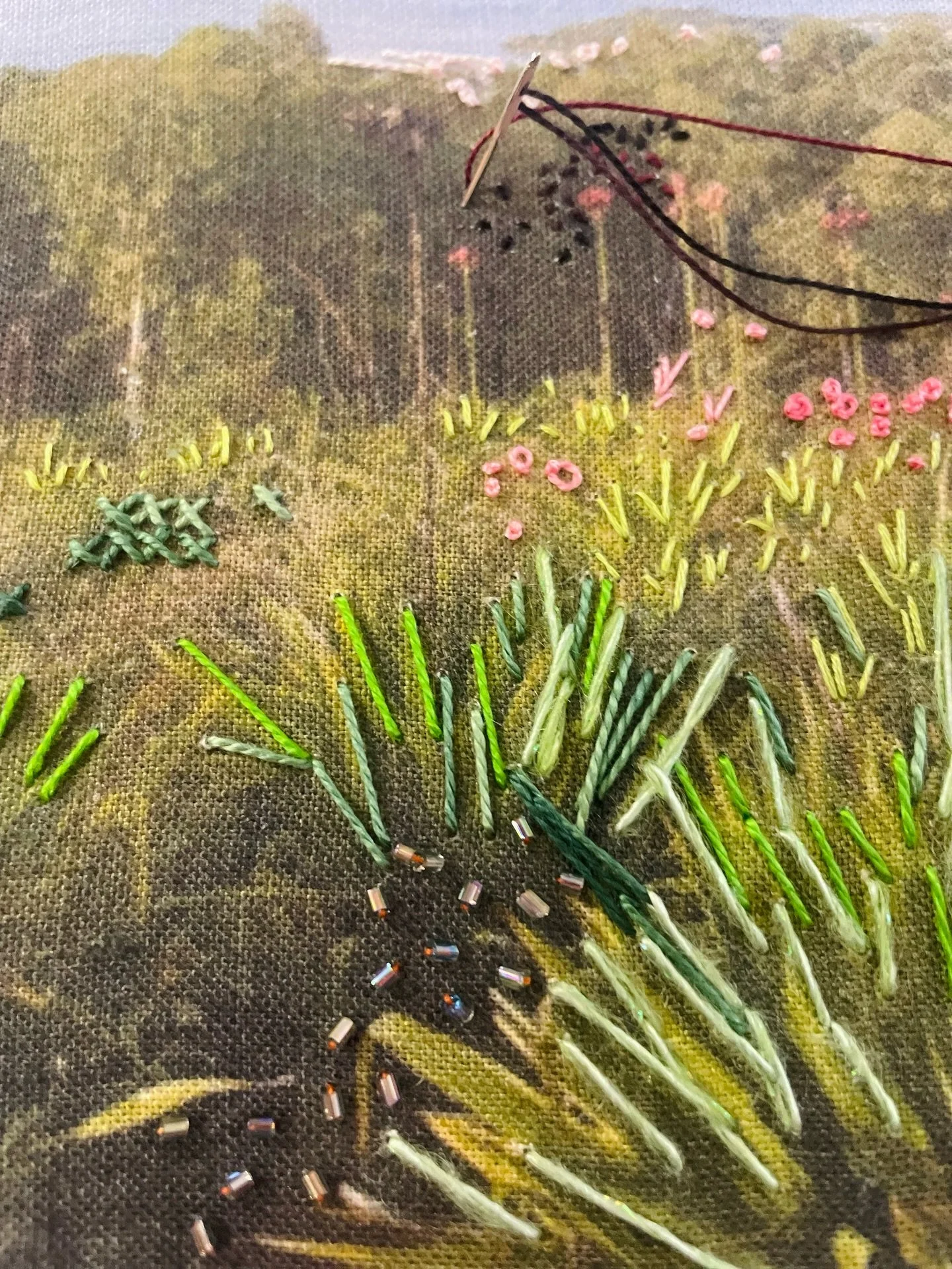 Something new is underway!
@alissa_cook_photoembroidery and I are collaborating for our upcoming exhibition &ldquo;Stitched
Perspectives&rdquo; at The Corner Gallery in Stanmore in November. Here is a peek of a small section. I am stitching into Alis