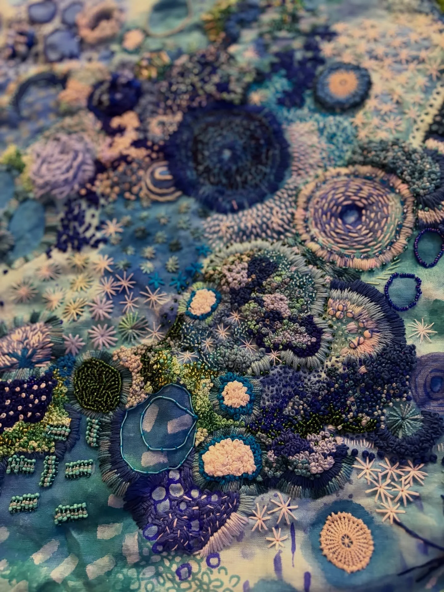 My blue piece is coming together! Loving it! 😃

#elizabethsullivanart 
#stitchartist 
#stitchedart