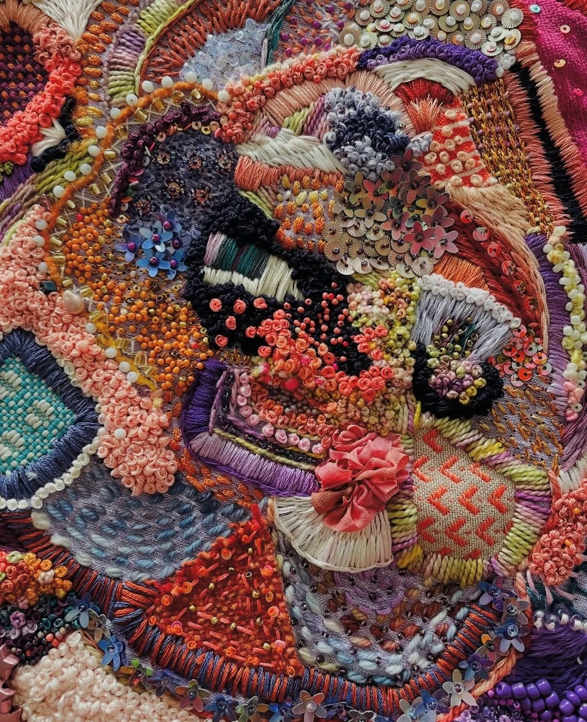 What I was working on this time a year ago&hellip;

#elizabethsullivanart 
#stitchedart 
#stitchartist