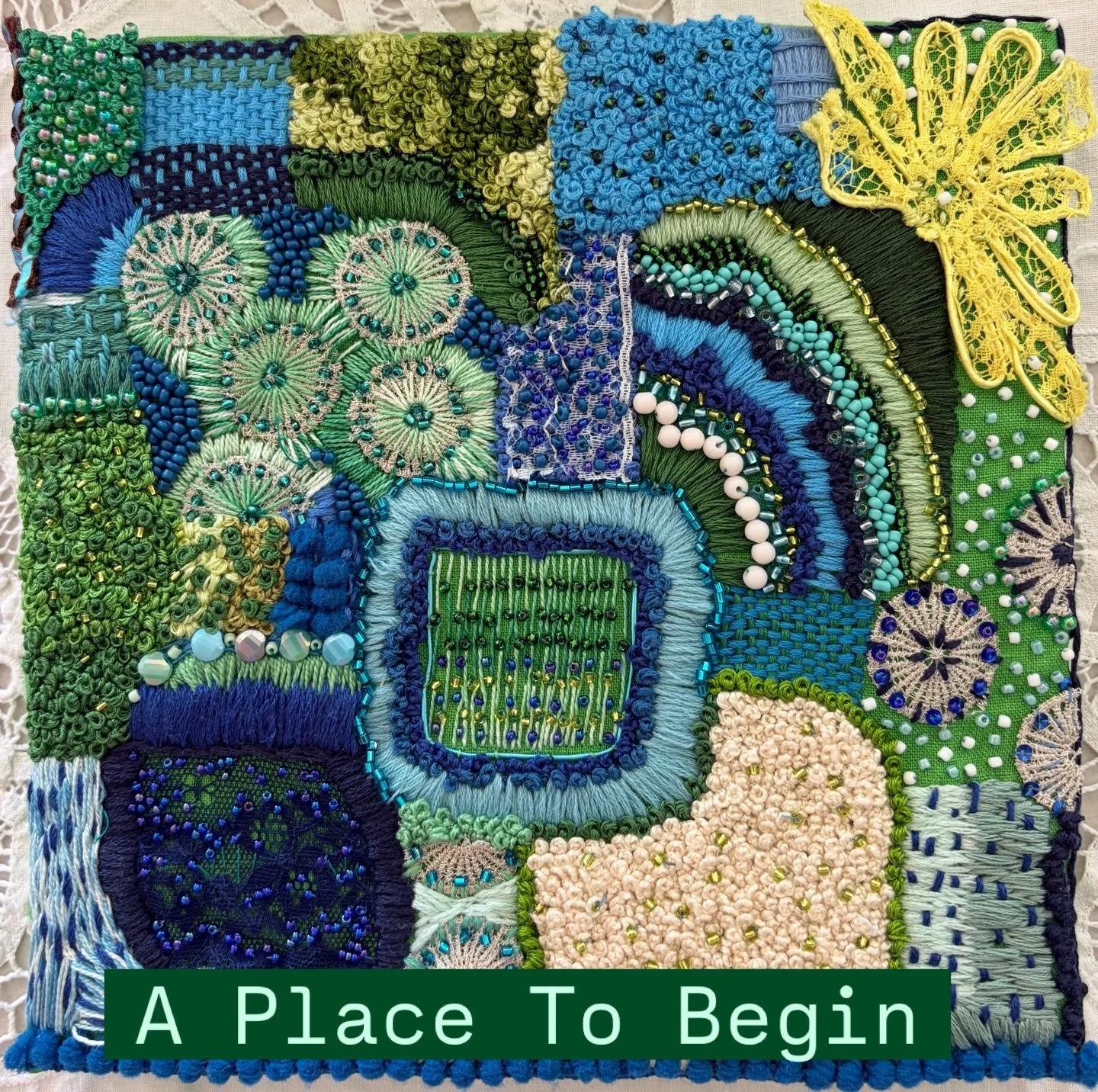 I&rsquo;D LOVE TO KNOW- WHERE DO YOU TEND TO PAUSE MOST IN YOUR MAKING PROCESS? AT THE BEGINNING, SOMEWHERE IN THE MIDDLE, OR NEAR THE END? 

Let me introduce you to my new PDF collection, &lsquo;A Place To Begin&rsquo; - A Guide to Intuitive Stitchi