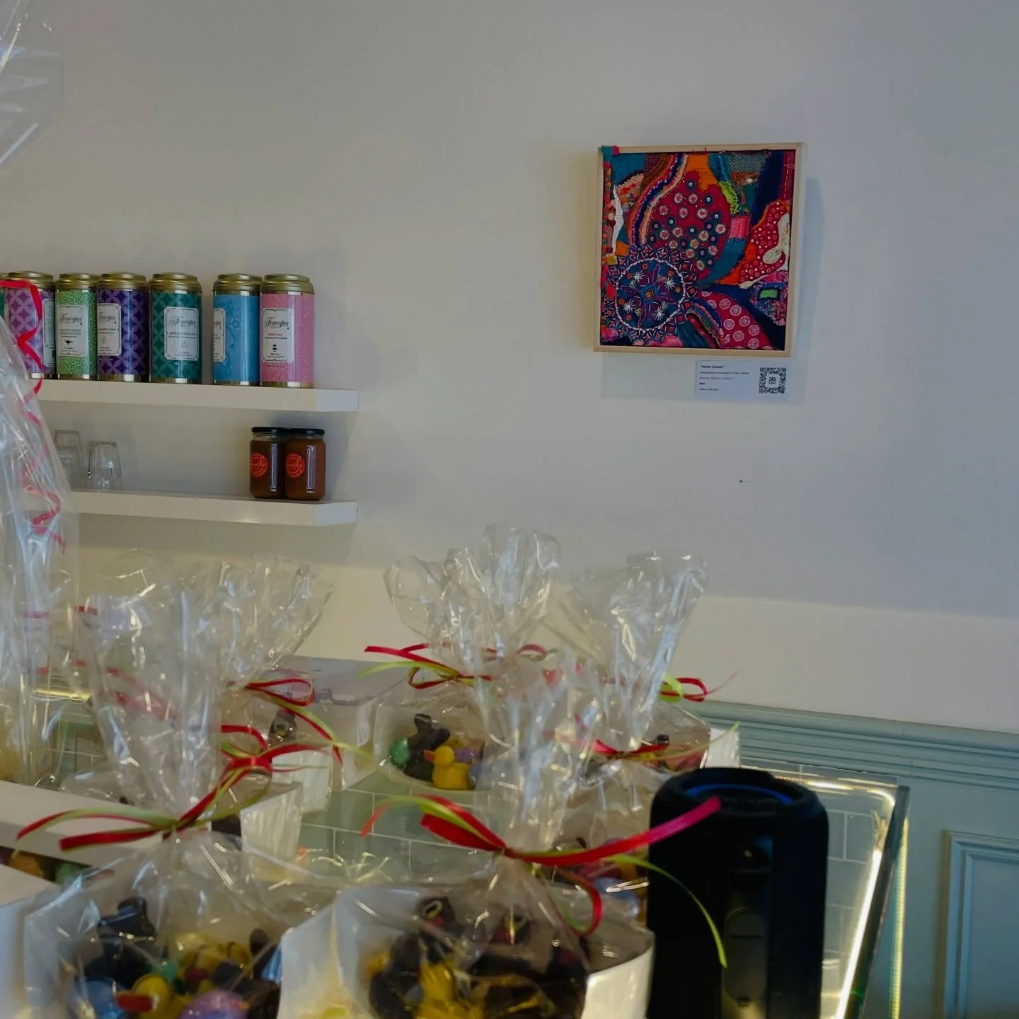 Many thanks to @popitupart for arranging to have a few of my artworks gracing the walls at Ganache Patisserie and Yours Beautifully in Castlecrag.