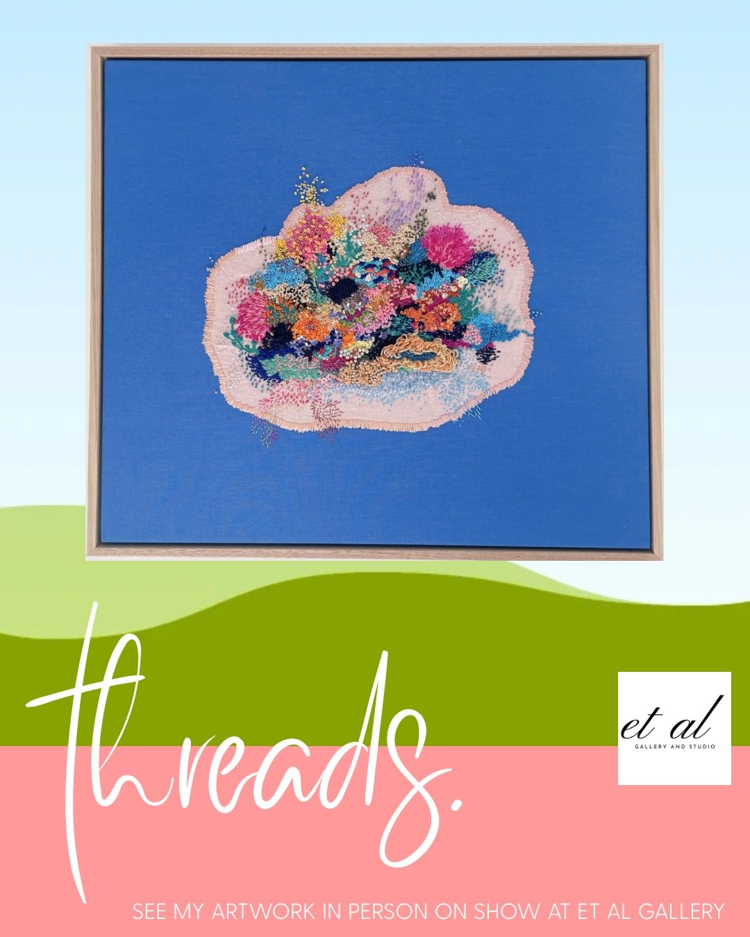 I am delighted to have 2 of my stitched artworks on show @etalgalleryandstudio as part of the THREADS exhibition curated by Brisbane artist, Leah Gordon. 

This group exhibition showcases a broad range of contemporary Australian artists who use threa