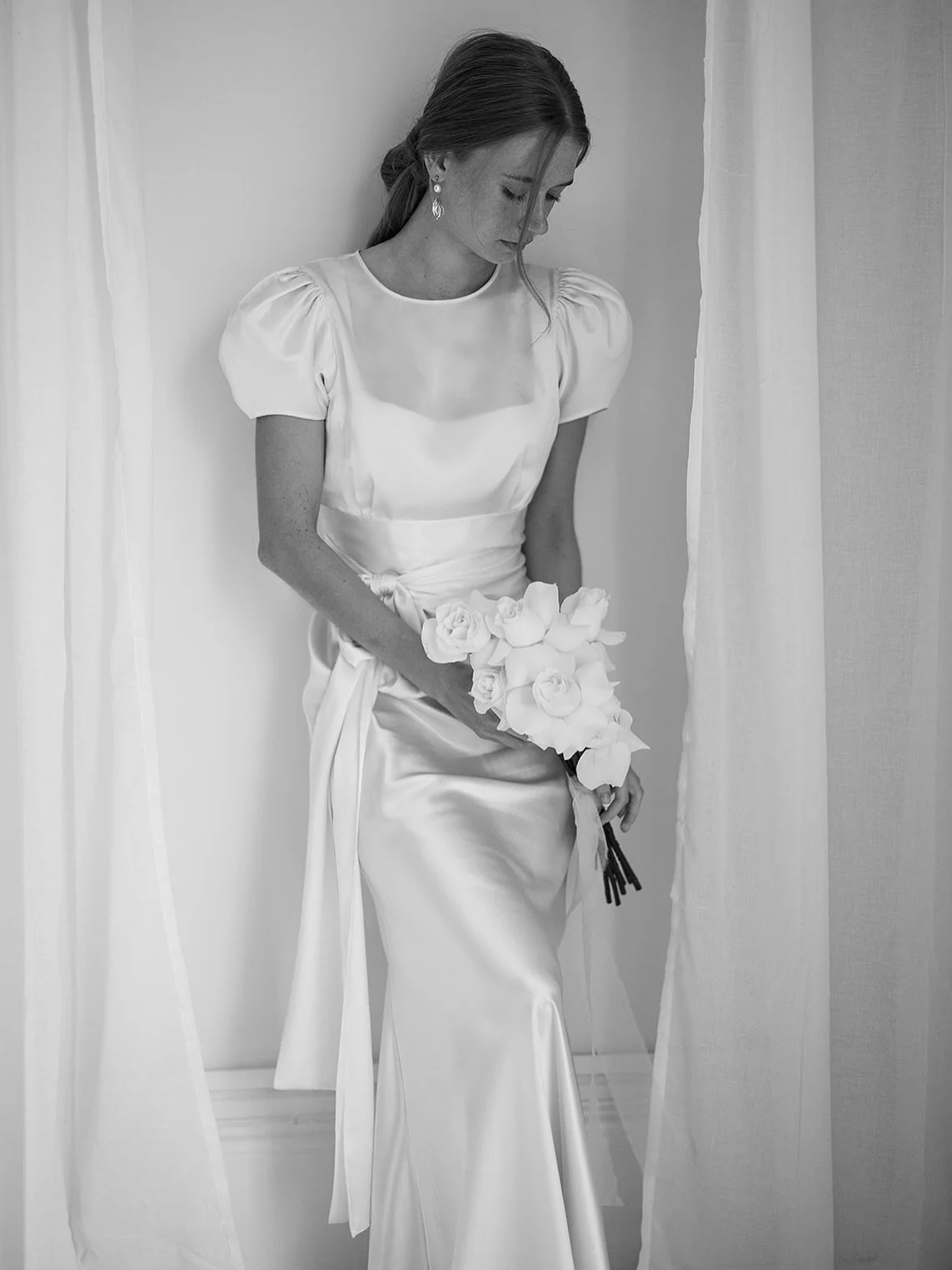 The LENA top + CLARA gown&hellip; a luxey duo of silk satin that work effortlessly together create a contemporary puff sleeve bridal silhouette.

Captured beautifully by @lottietoppingphoto for our gorgeous stockist @thebriderie 

Photographer: @lott