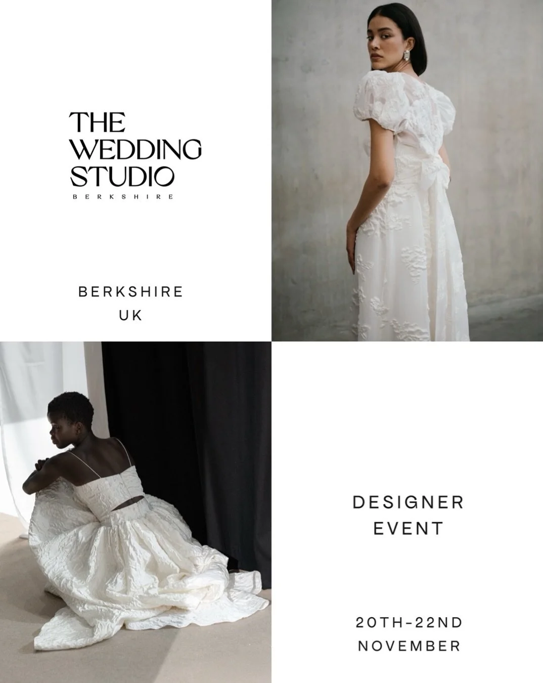 Joins us for our designer event at @theweddingstudio_berkshire from 20th-22nd November. Explore an extended edit of our newest styles in this beautiful Berkshire boutique. Spaces are limited so booking early is essential! Appointments can be booked d
