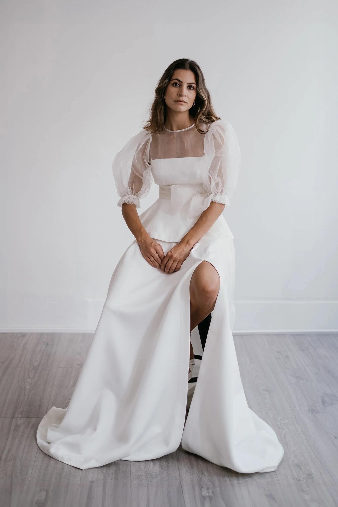 Embroidery Voile Top With Organza main image 0