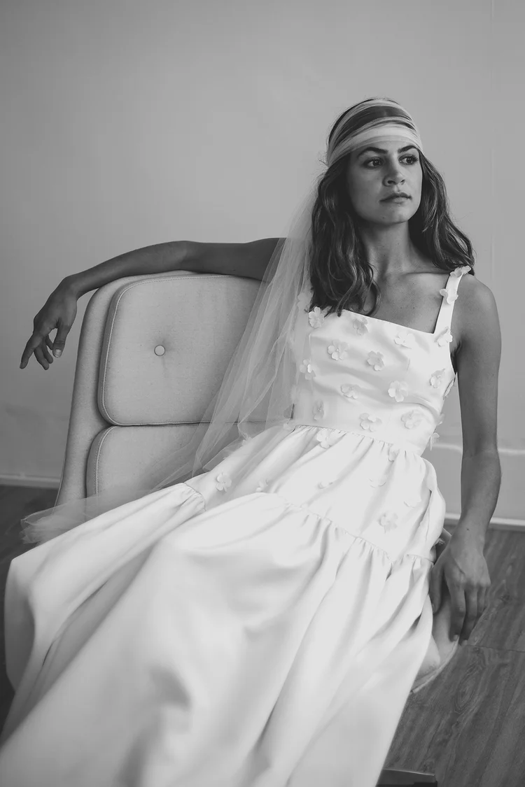 MILA High Neck Double Satin Wedding Dress with Neck Tie — UNBRIDLED — free download
