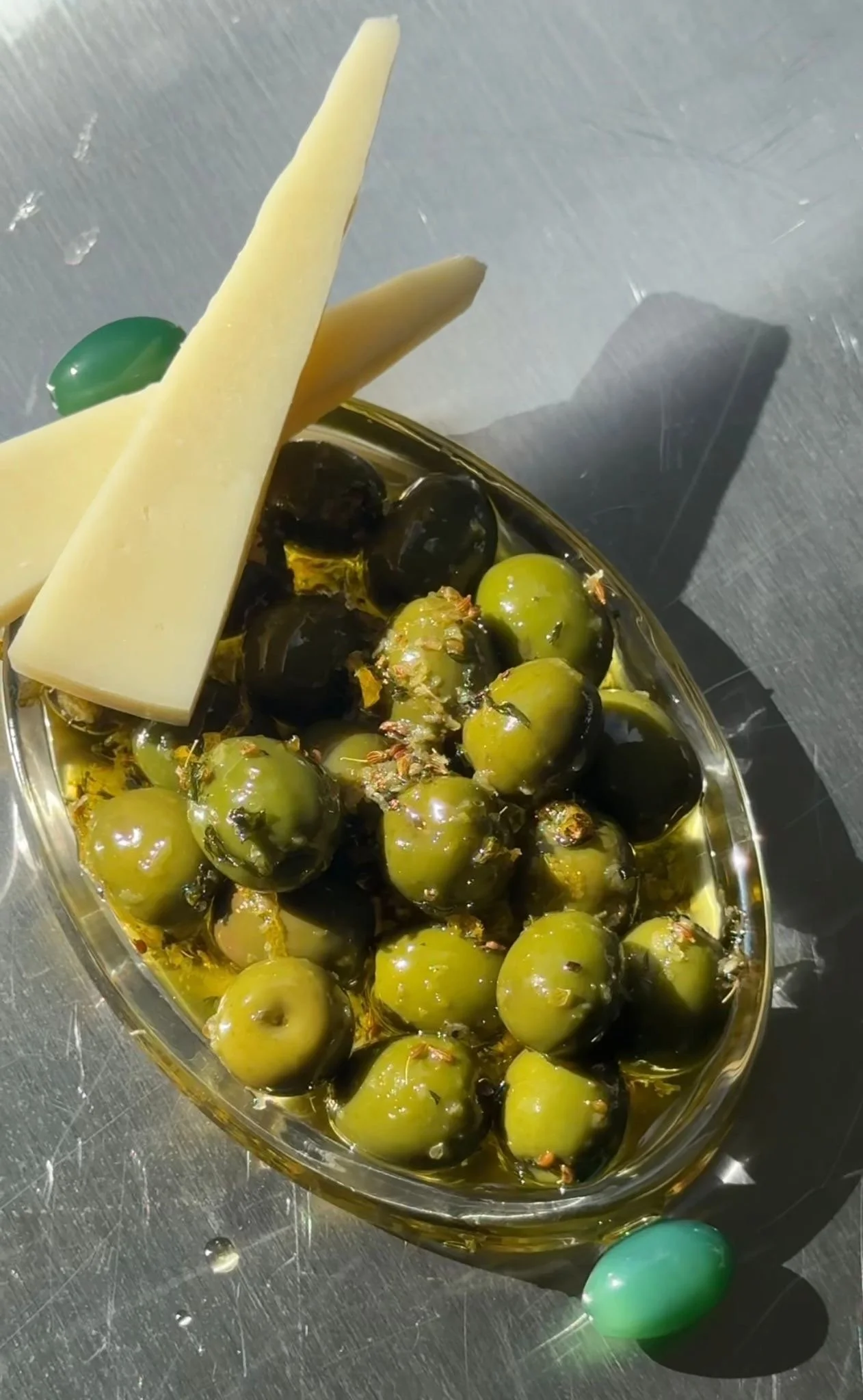 Marinated olives