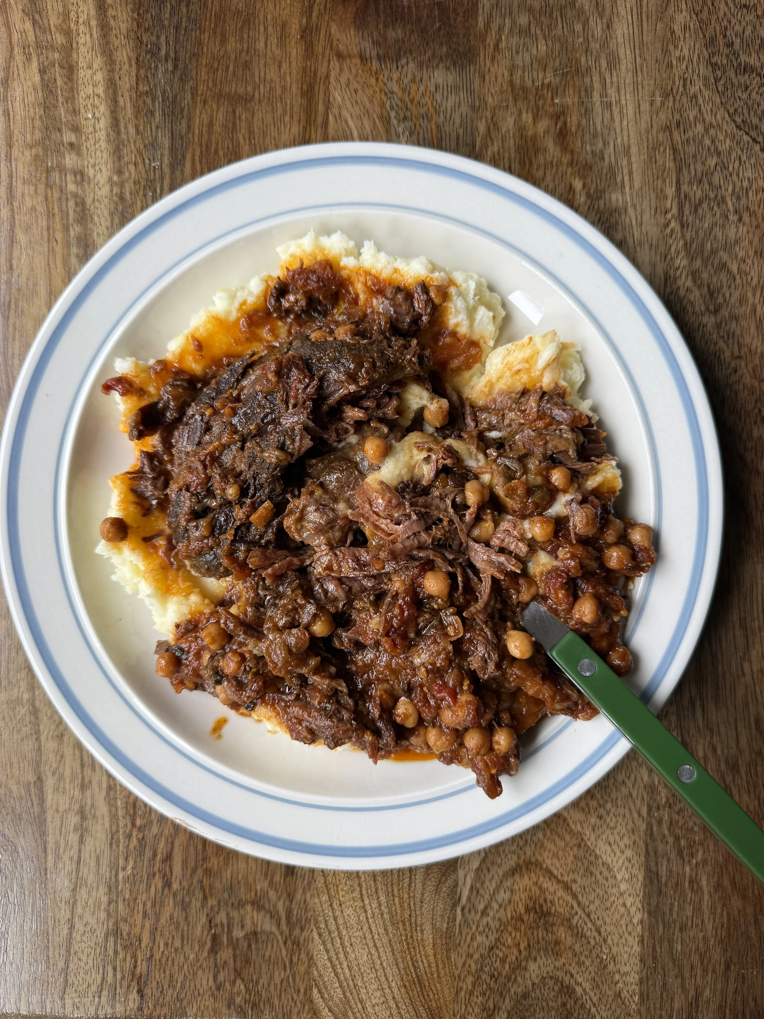 Slow-Cooked Wagyu Shin with Chickpeas & Creamy Mash