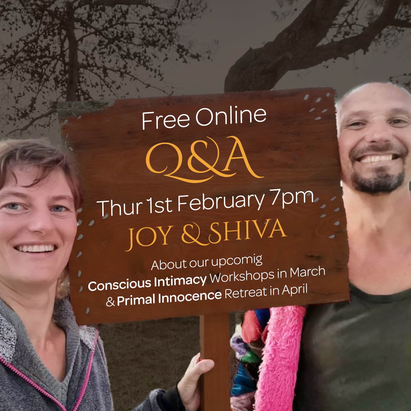Free online Q&A with Joy & Shiva