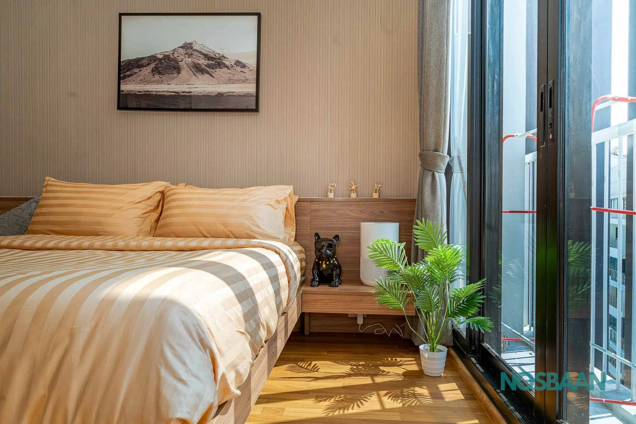 Luxurious one-bedroom apartment with a private balcony and skyline view in Sukhumvit.