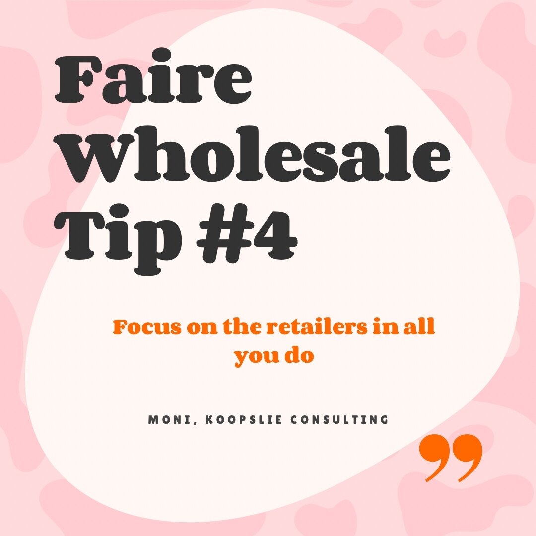 Want to make sales on Faire? This is the most important thing to keep in mind! Focus on the retailer in all you do when it comes to your Faire listing (and when it comes to wholesale in general.)⁣
Retailers want to work with brands that understand th