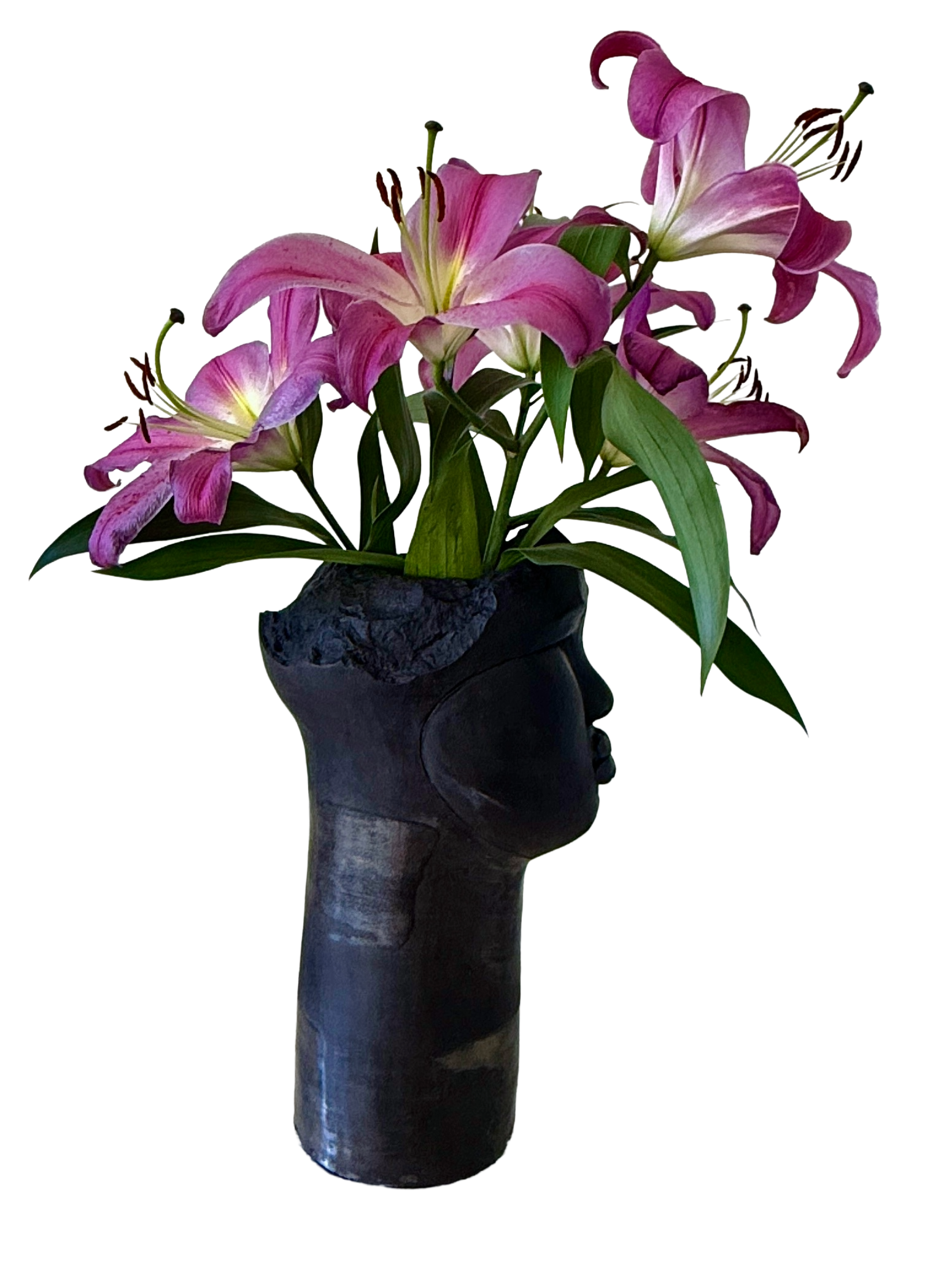 Tawny Phillips - black clay open head sculpture.png