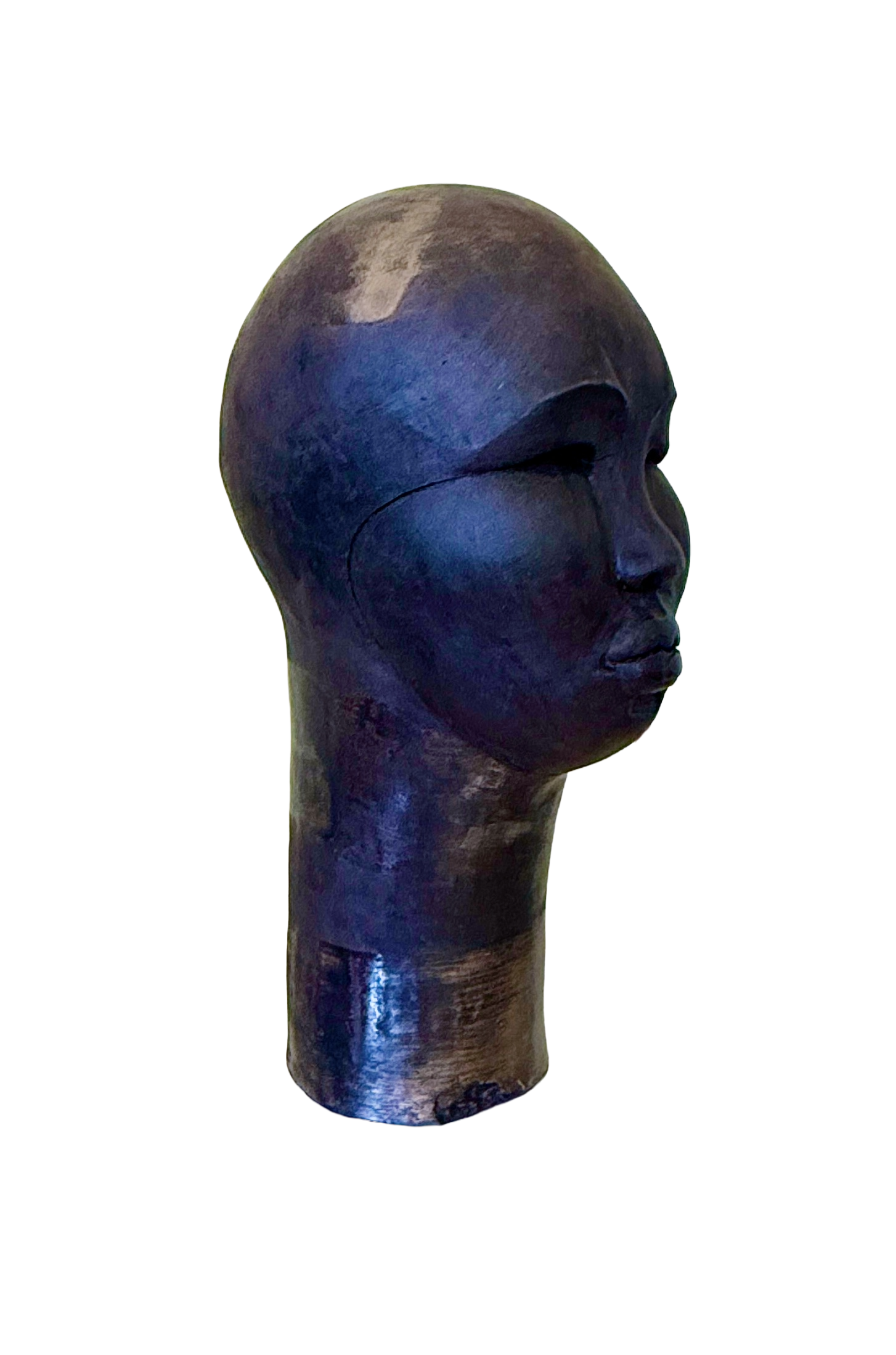 Tawny Phillips - black clay sculpture with metallic neck glaze.png