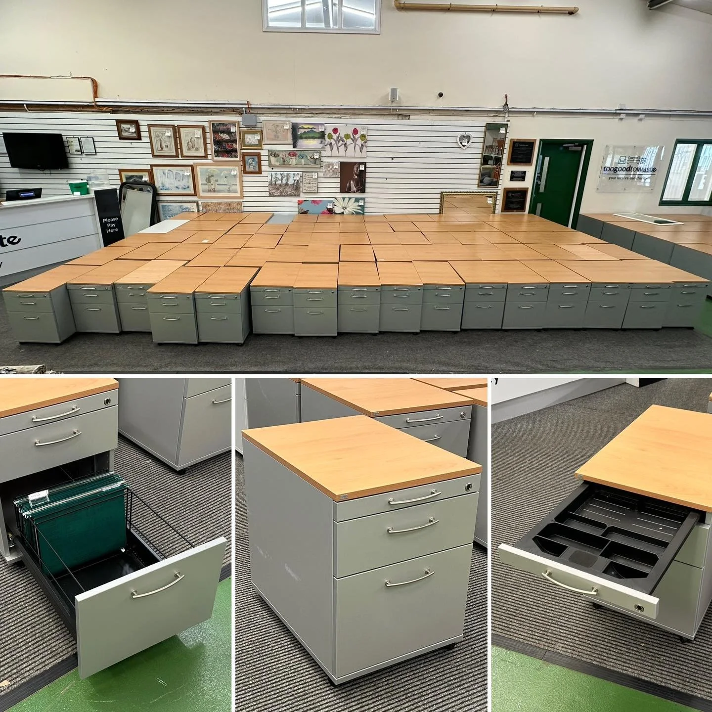 ✨✨Just Arrived @ Ynyshir✨✨

We have a large quantity of office filing cabinets that have just arrived in our Ynyshir showroom for &pound;1 each! Pop into our showroom today to grab a bargain 😁

‼️ Please note you will need to visit our showroom to b
