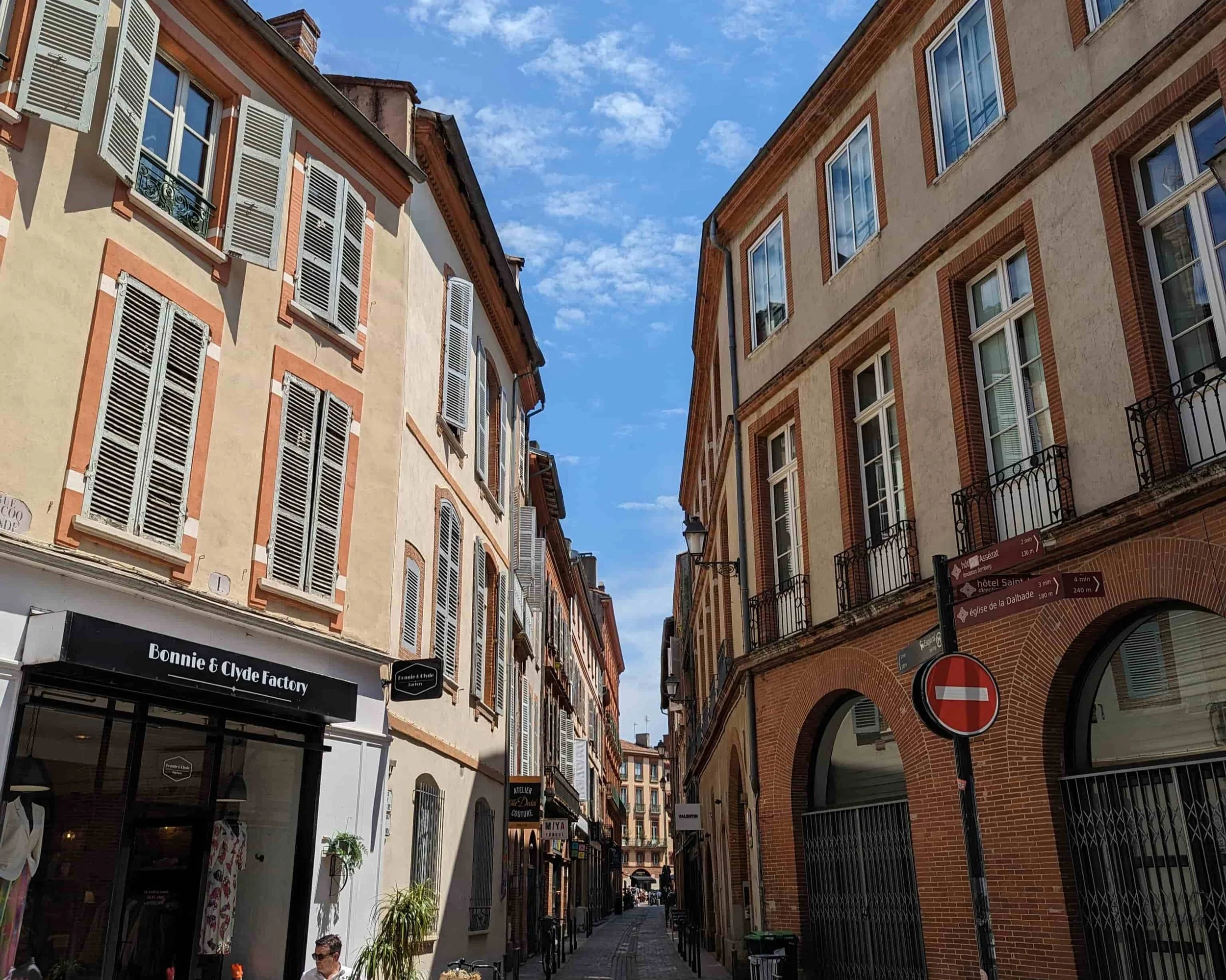 A street with houses in Toulouse
