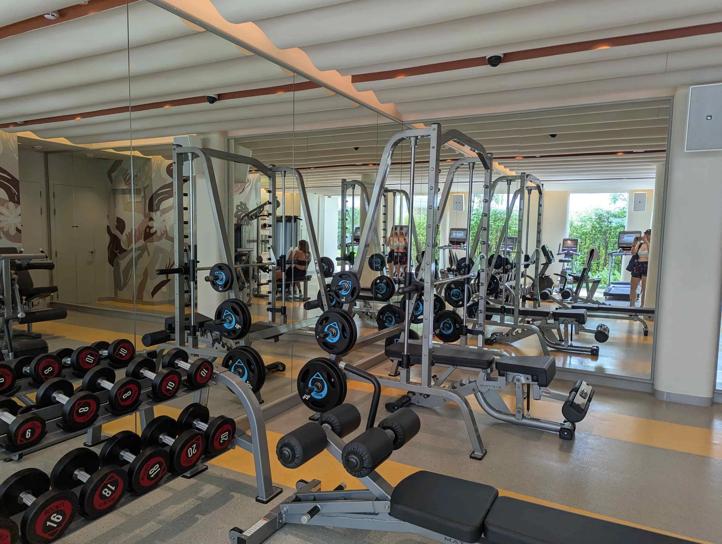 Gym equipment at the Standard Hotel Na Jomtien