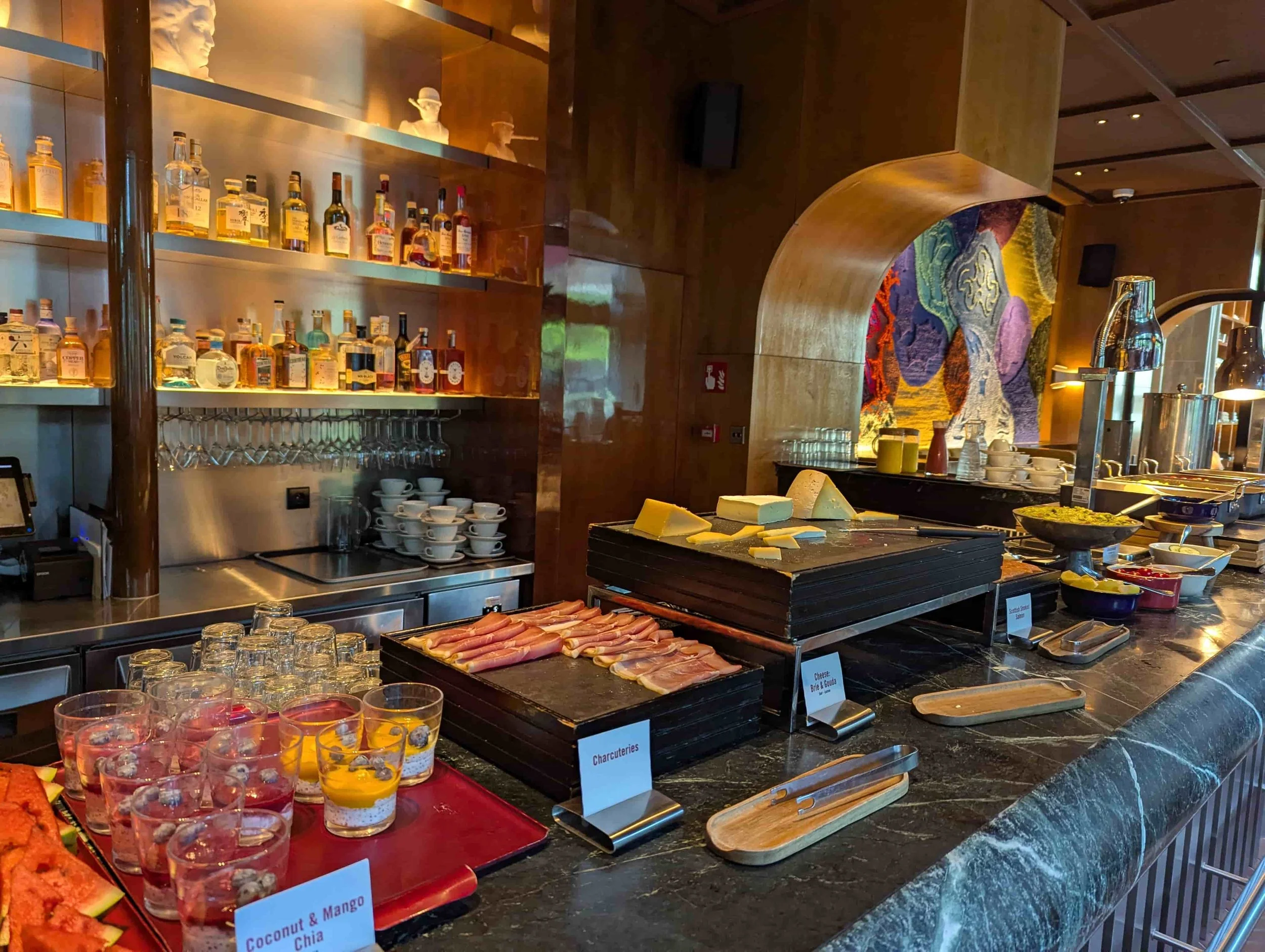Breakfast selection at The Standard Hotel in Brussels
