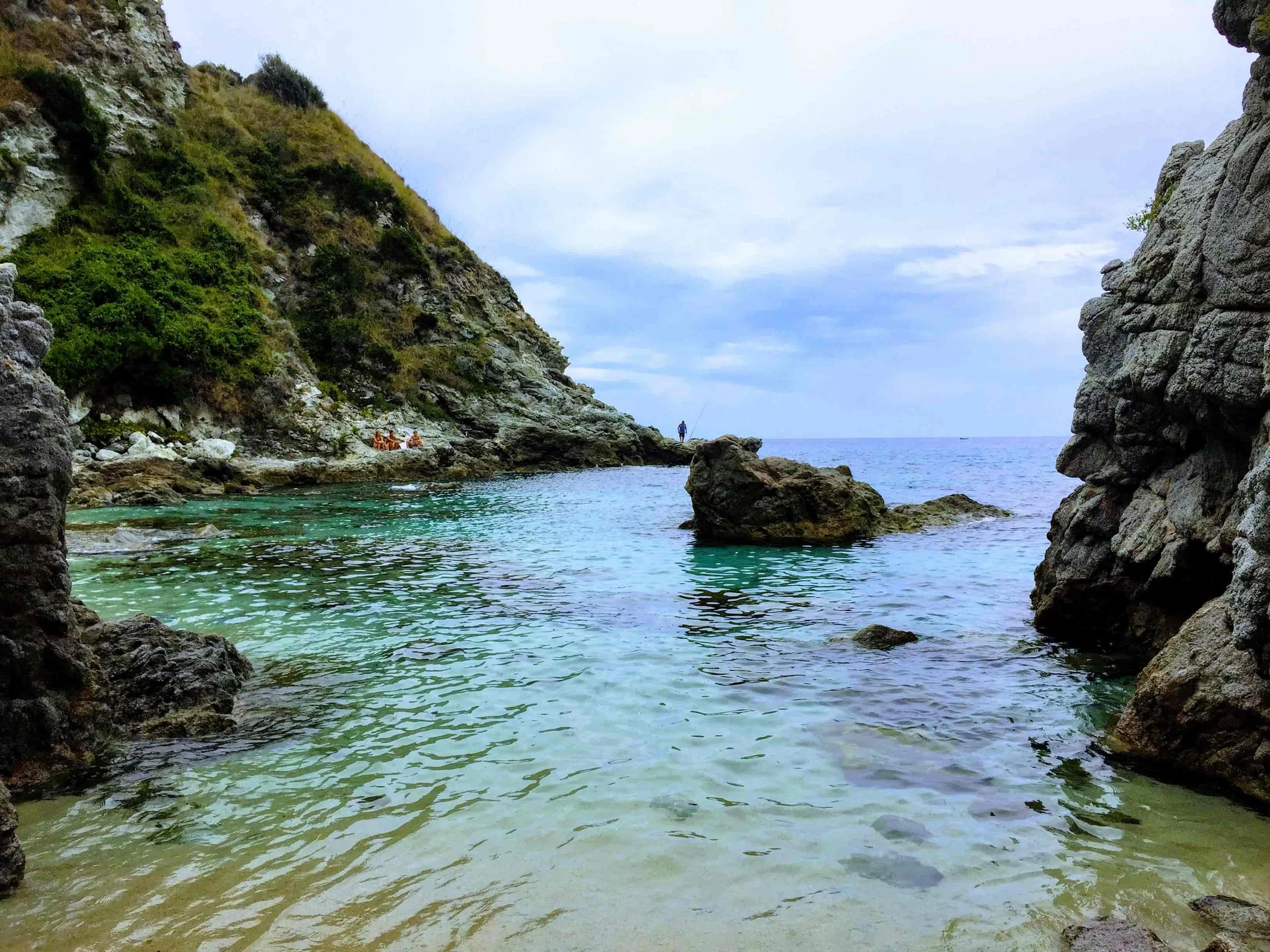 A beach with rocks in Capo Vaticano, Calabria