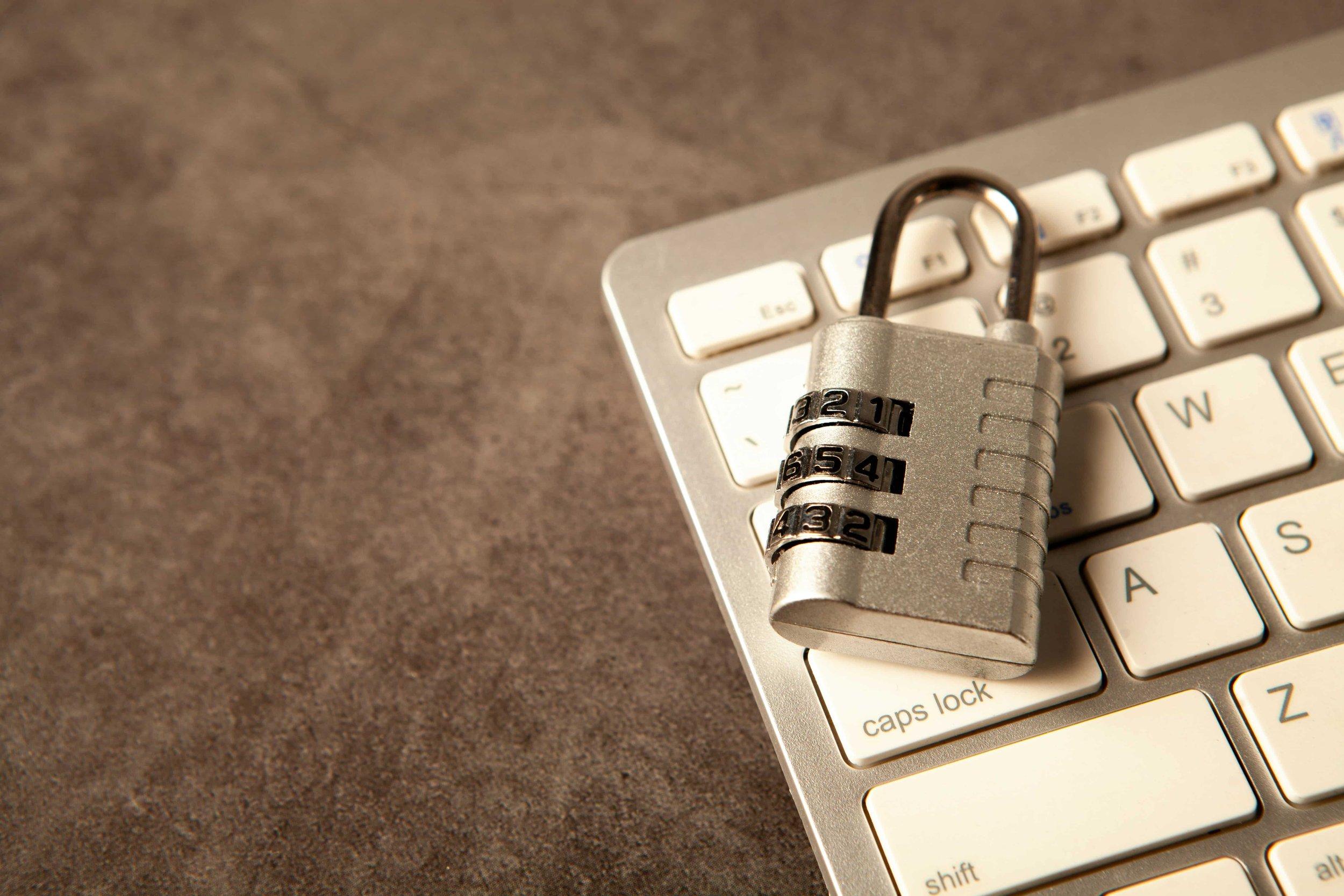 a lock on a keyboard