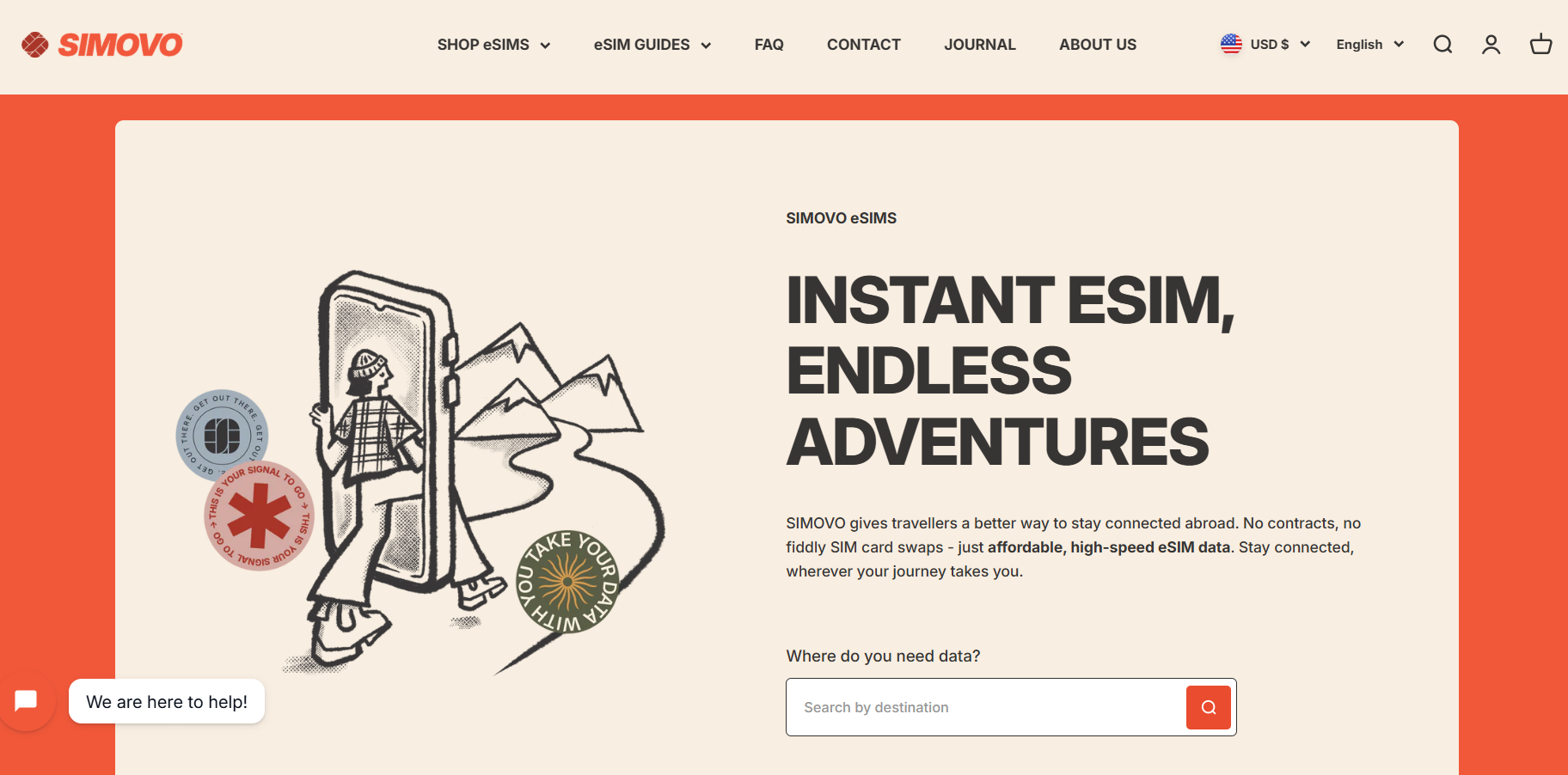 screenshot of Simovo website