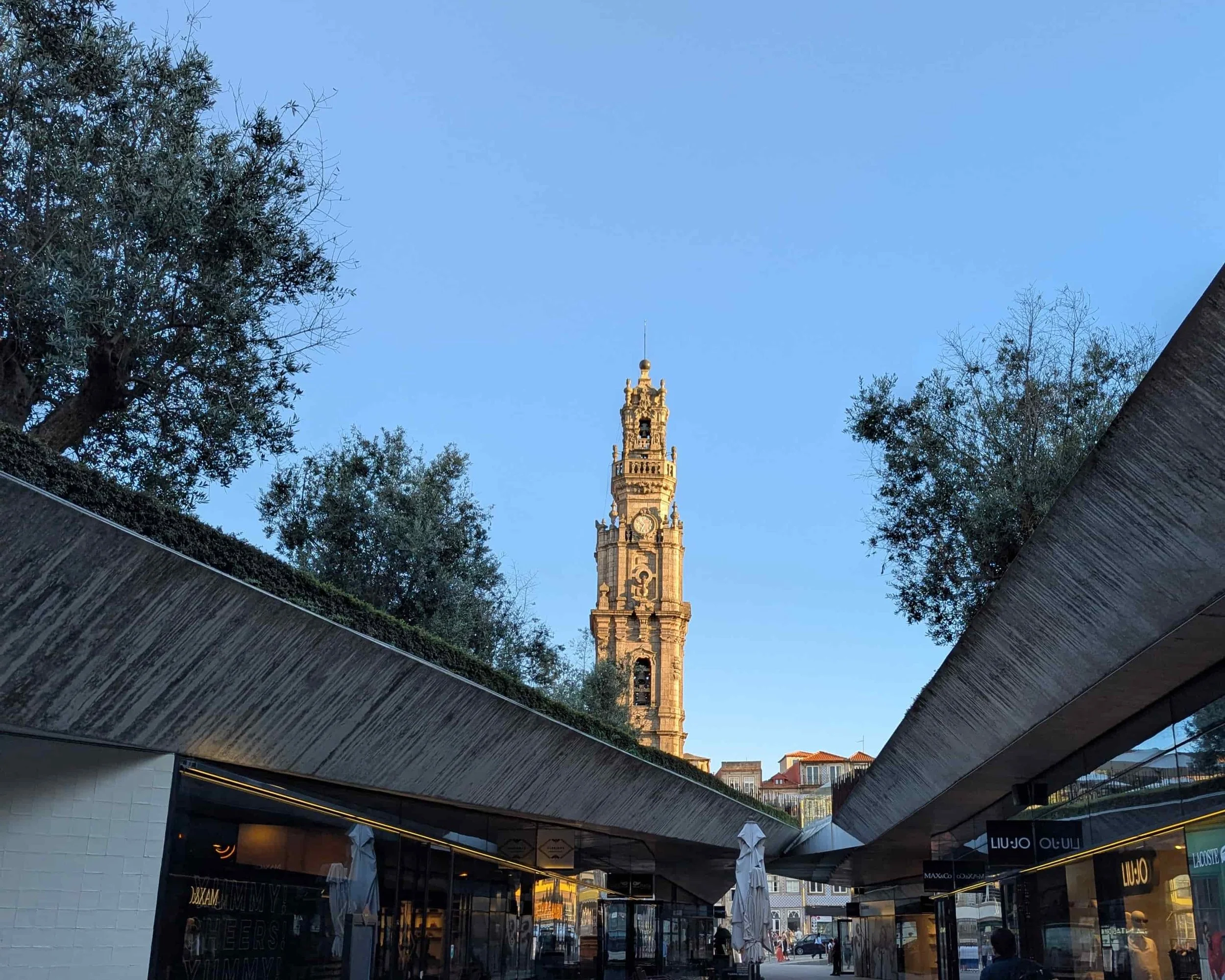 View on the Clerigos tower in Porto